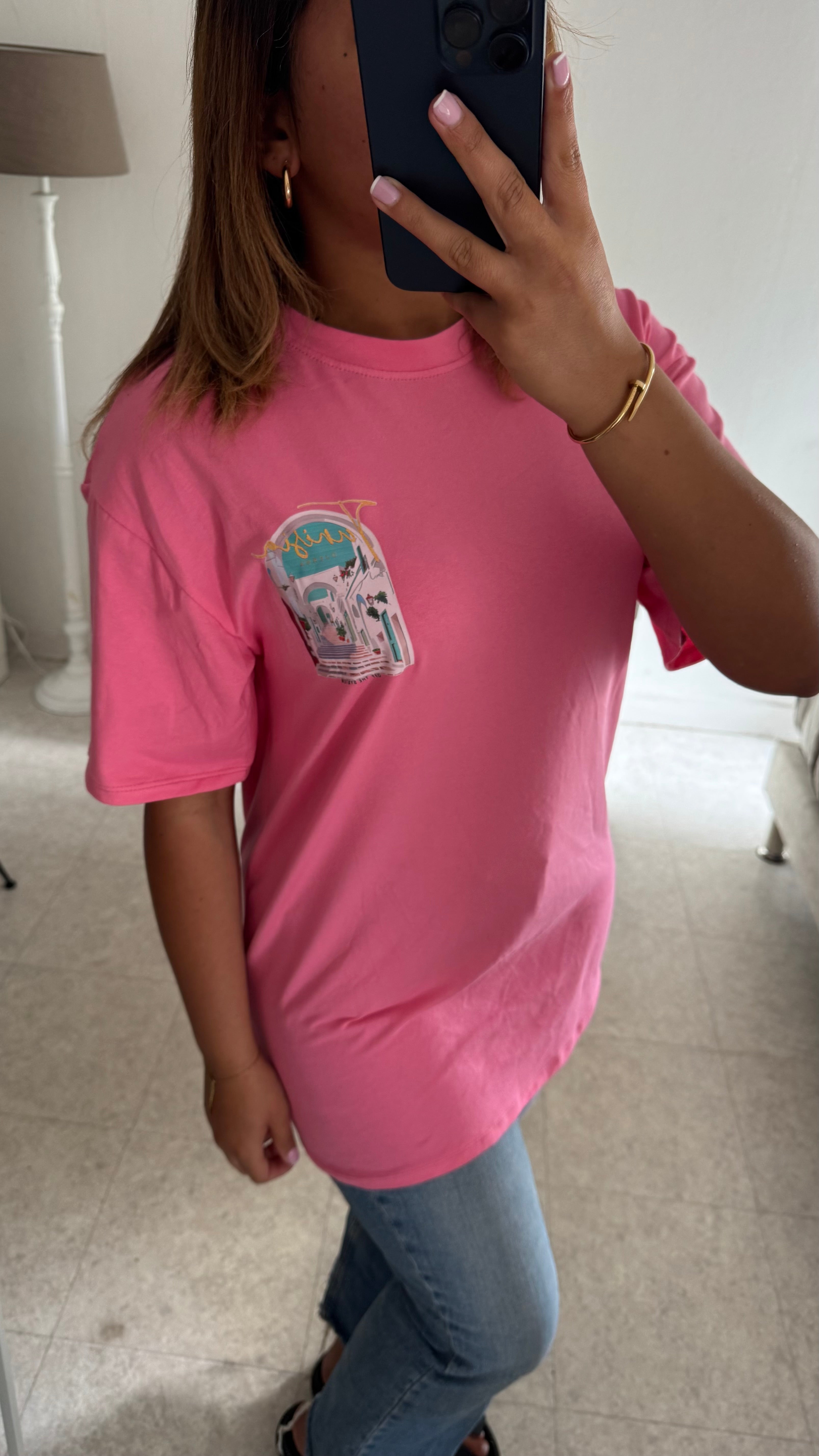 TEE-SHIRT TUNISIE ROSE