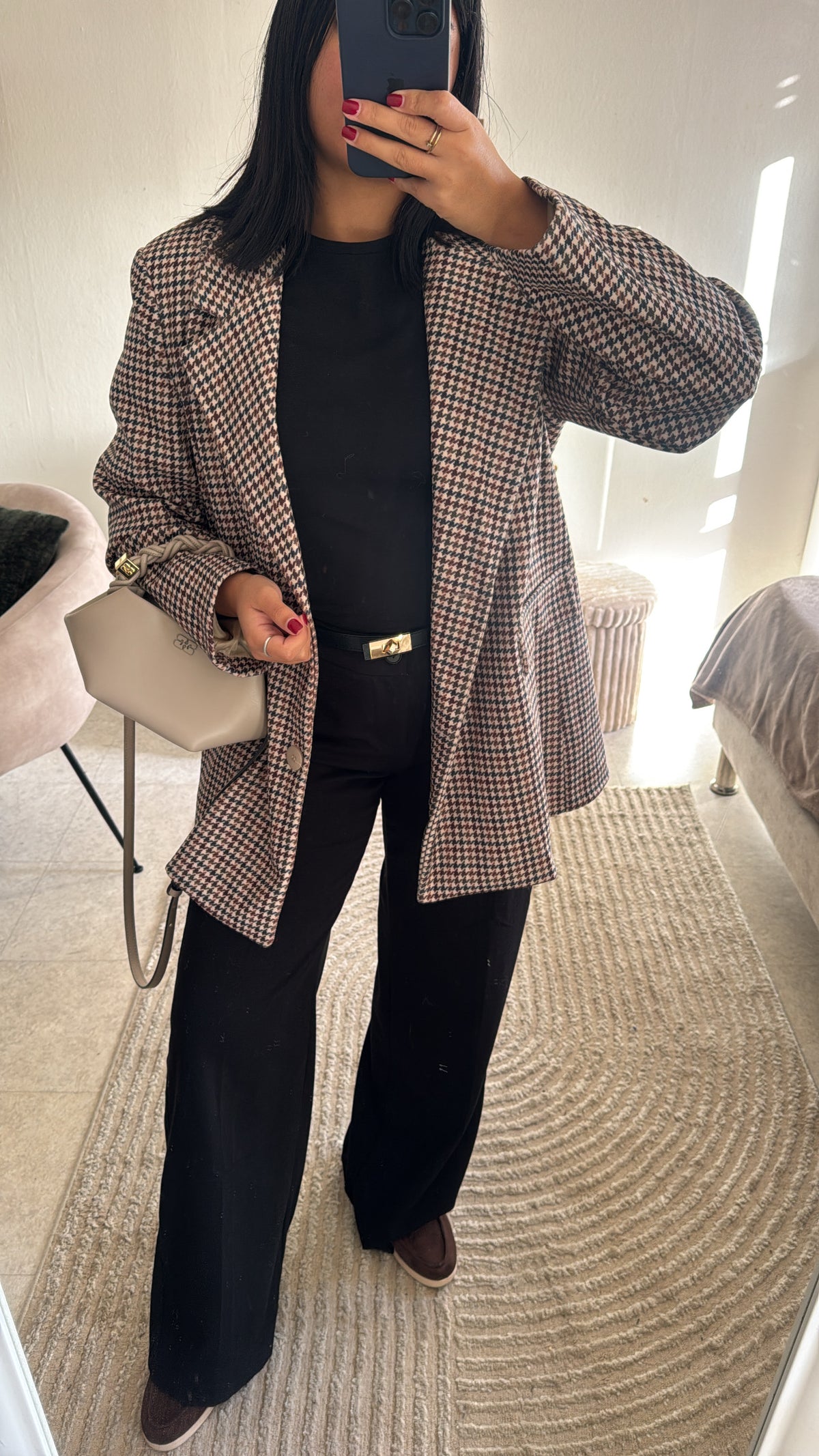 BLAZER CARREAUX OVERSIZE