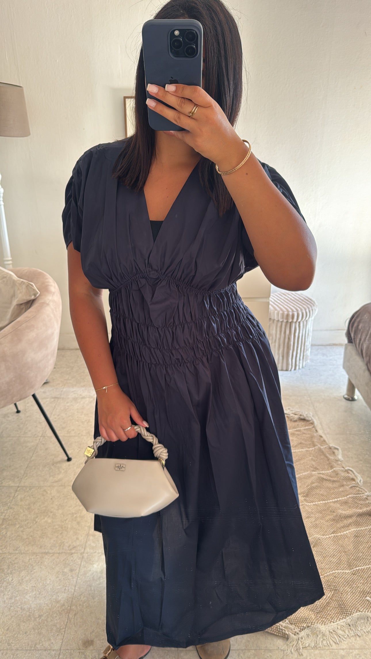 ROBE POPELINE MARINE