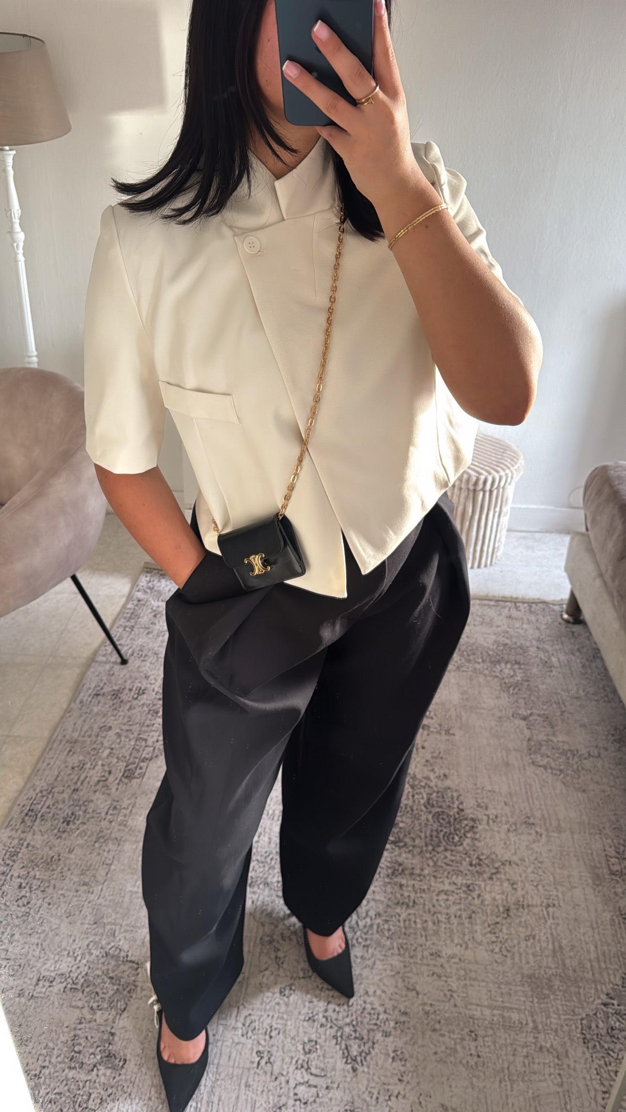 BLAZER ASYMÉTRIQUE INSPI ZARA CRÈME