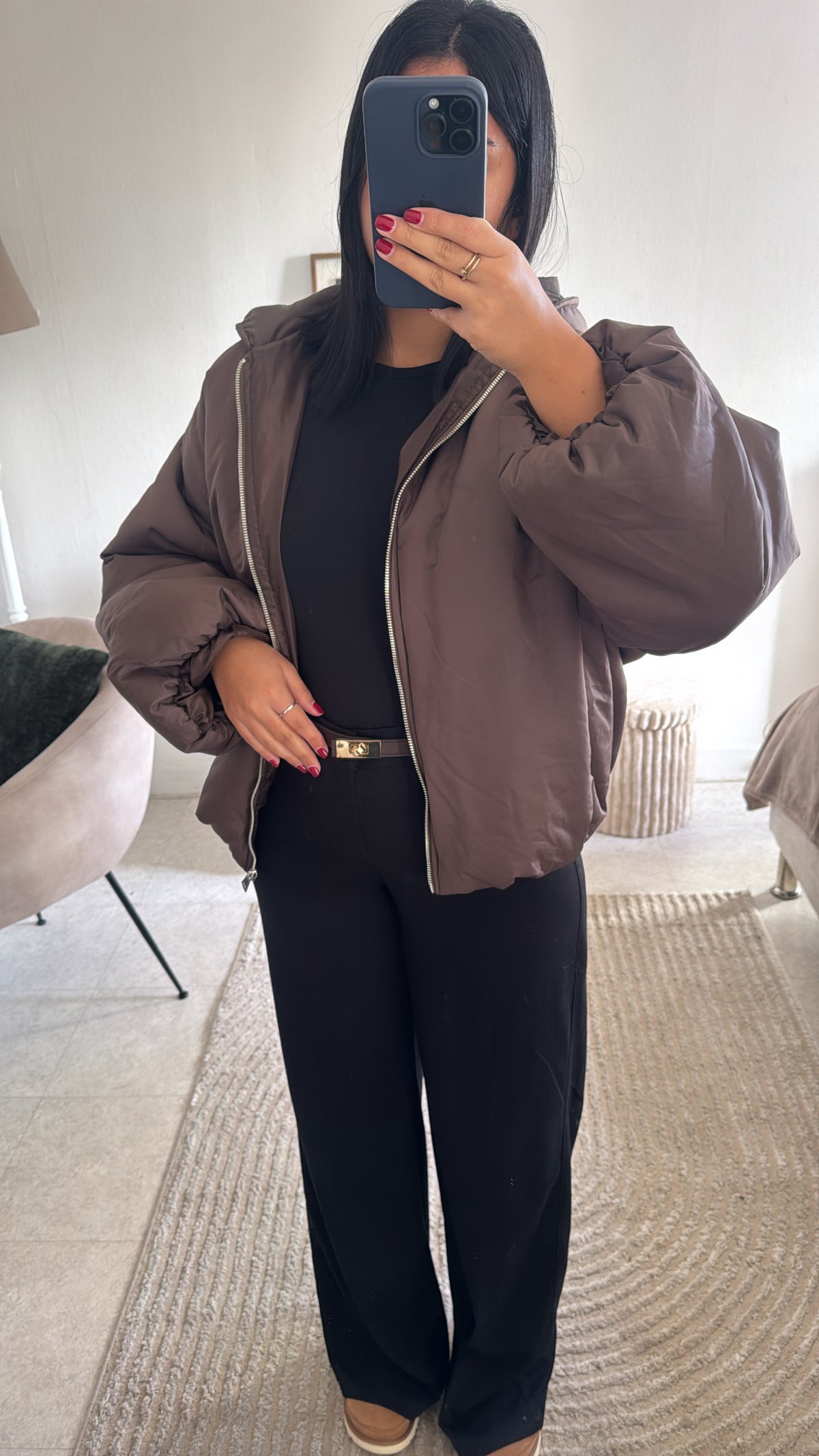 DOUDOUNE BOUFFIE MARRON