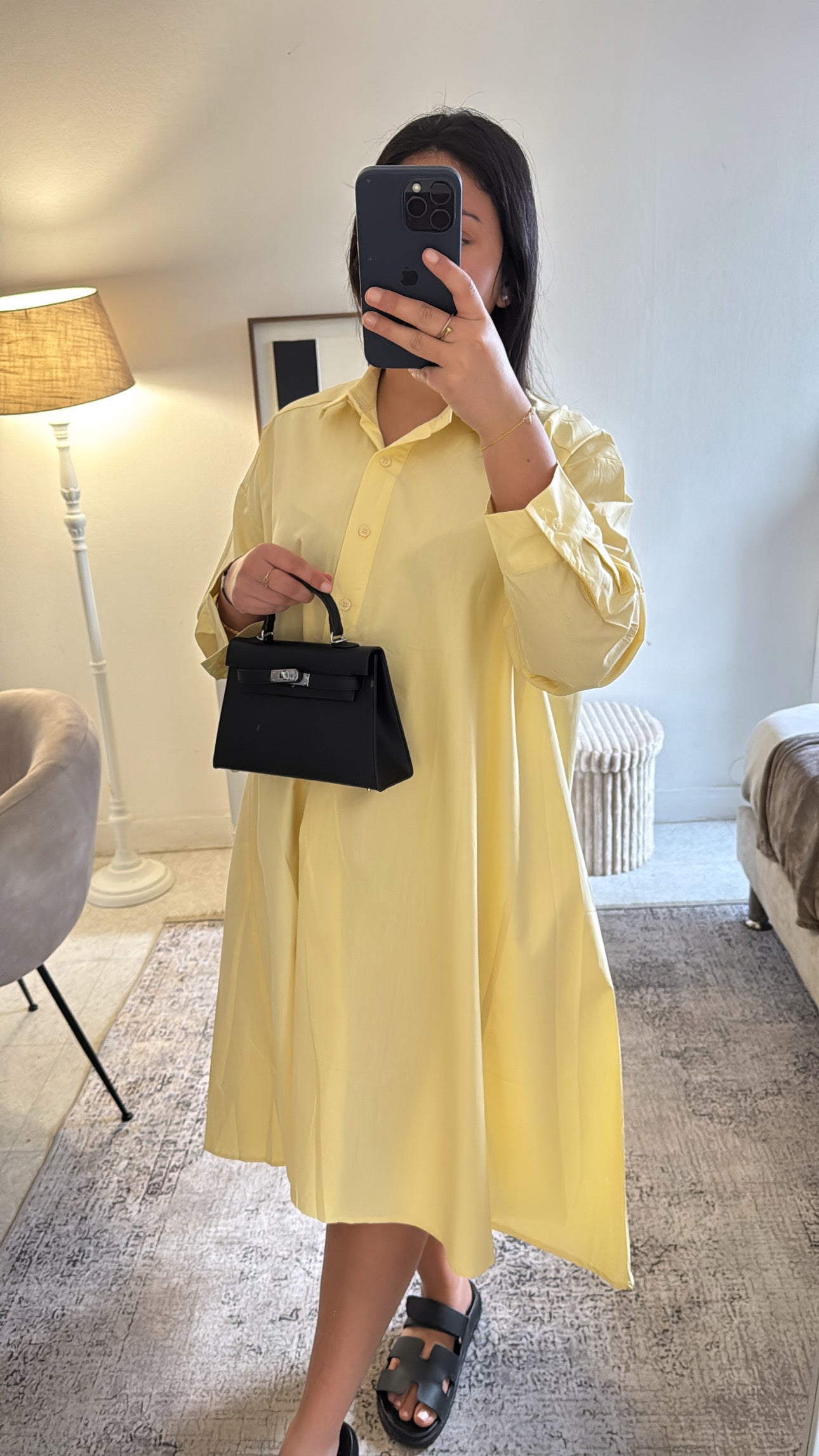 CHEMISE OVERSIZE JAUNE