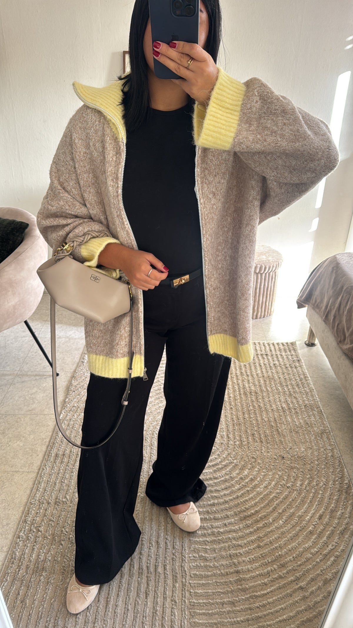 GILET BI COLOR INSPI ZARA EN MAILLE
