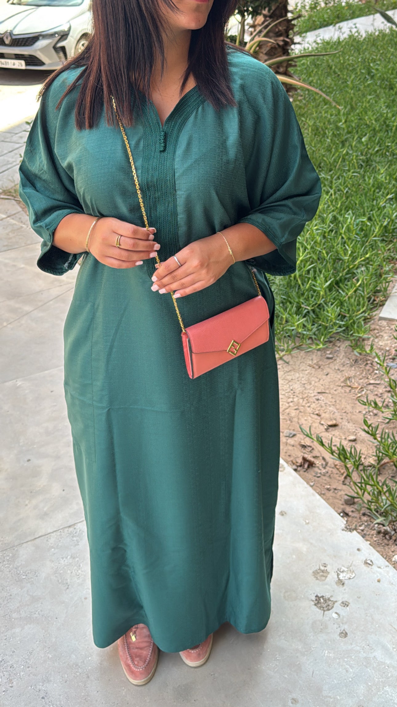 GANDOURA BELDI EN LIN VERTE