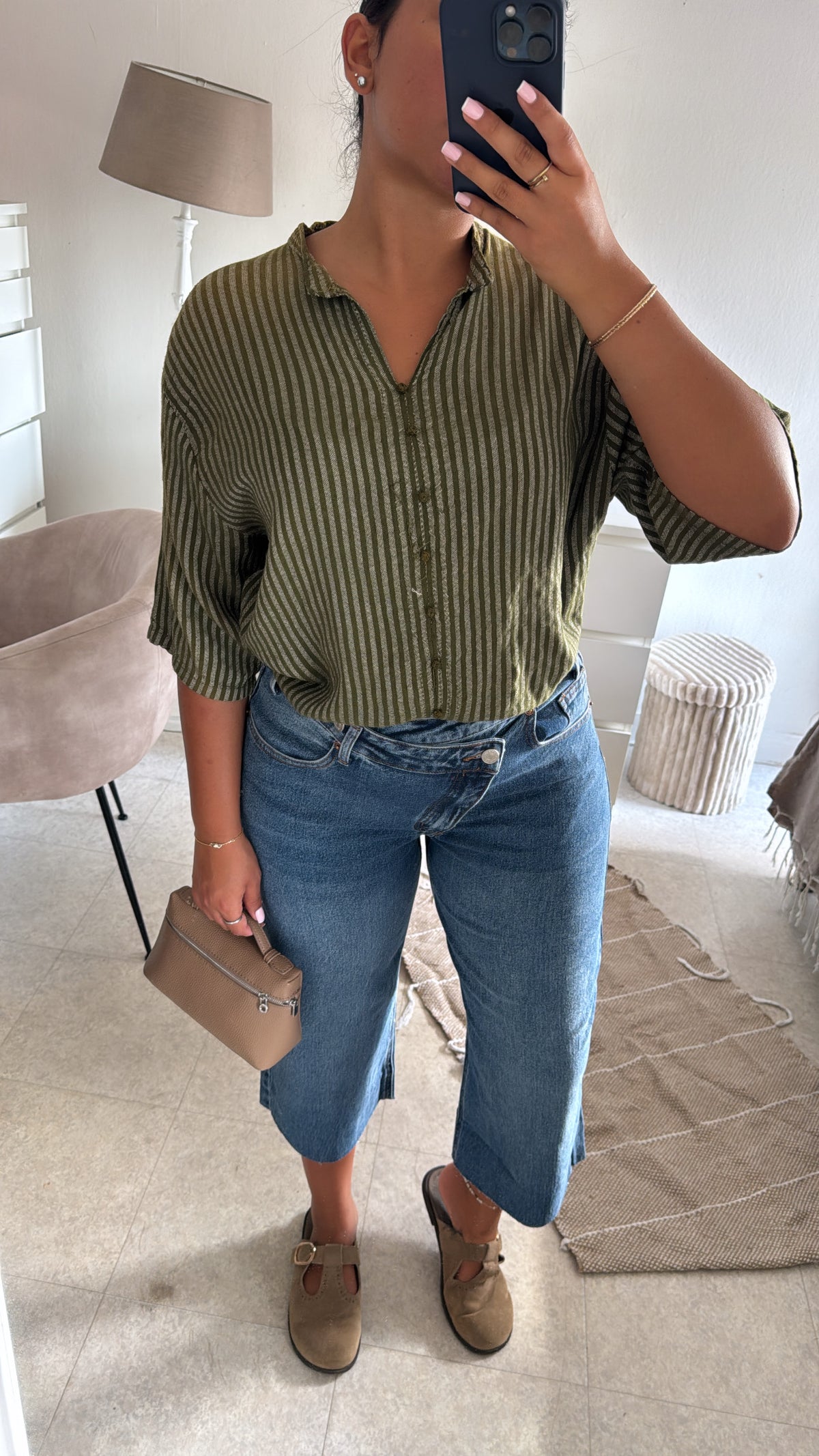 CHEMISE EN LIN RAYÉE BELDI
