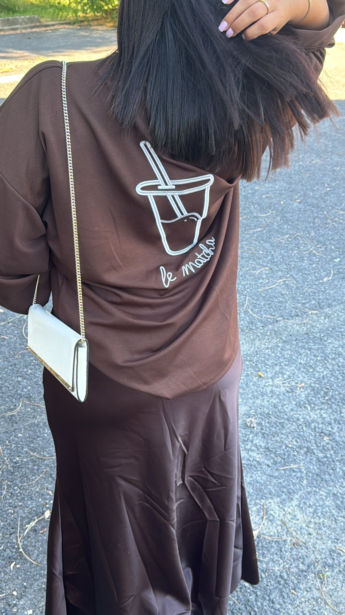 T-SHIRT MATCHA MARRON