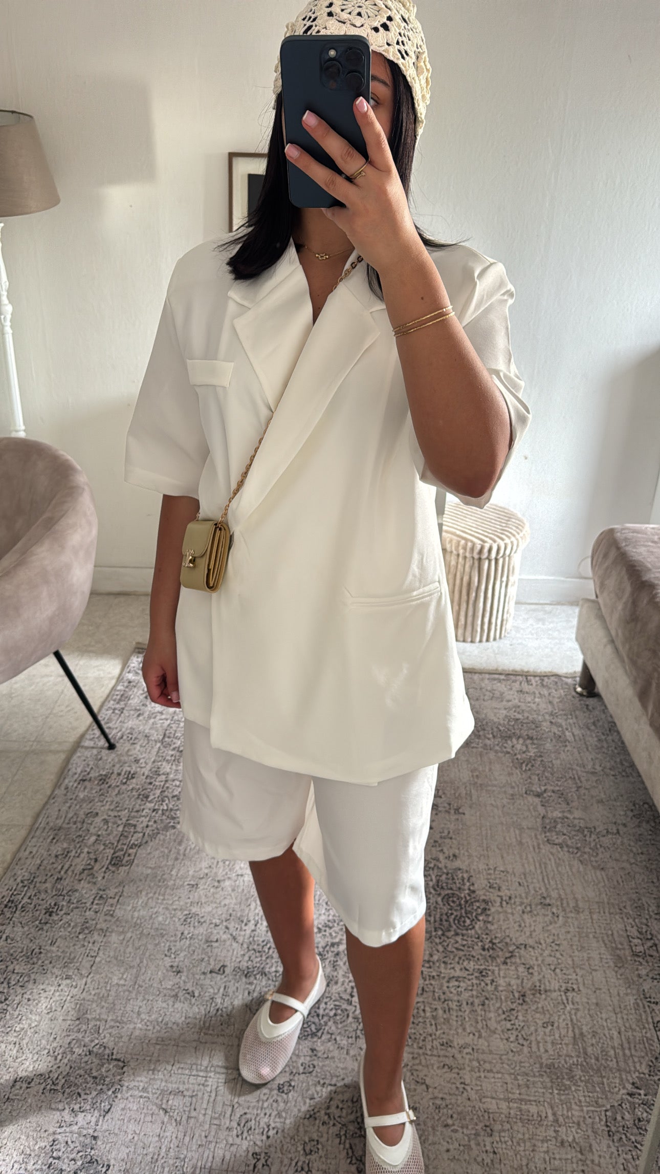 ENSEMBLE BERMUDA BLANC
