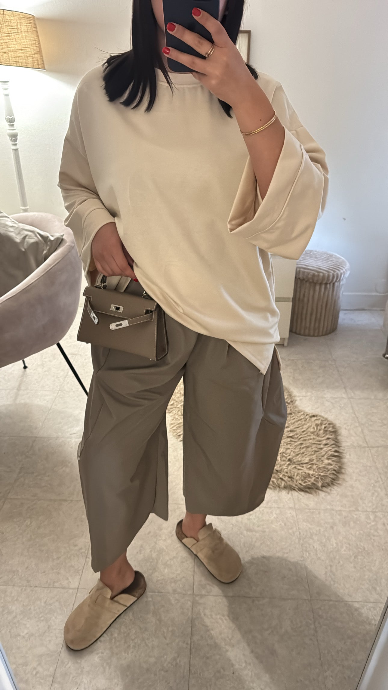 BERMUDA BALLON OVERSIZE TAUPE