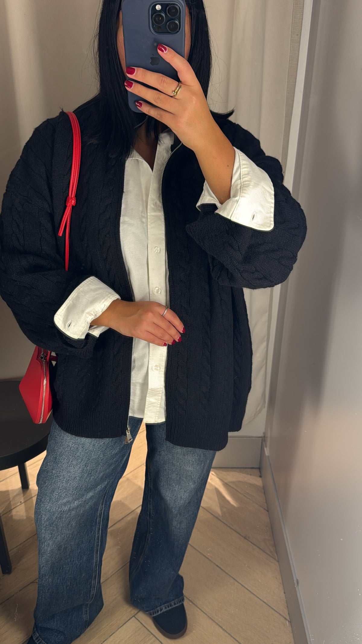 GILET TRICOT NOIR