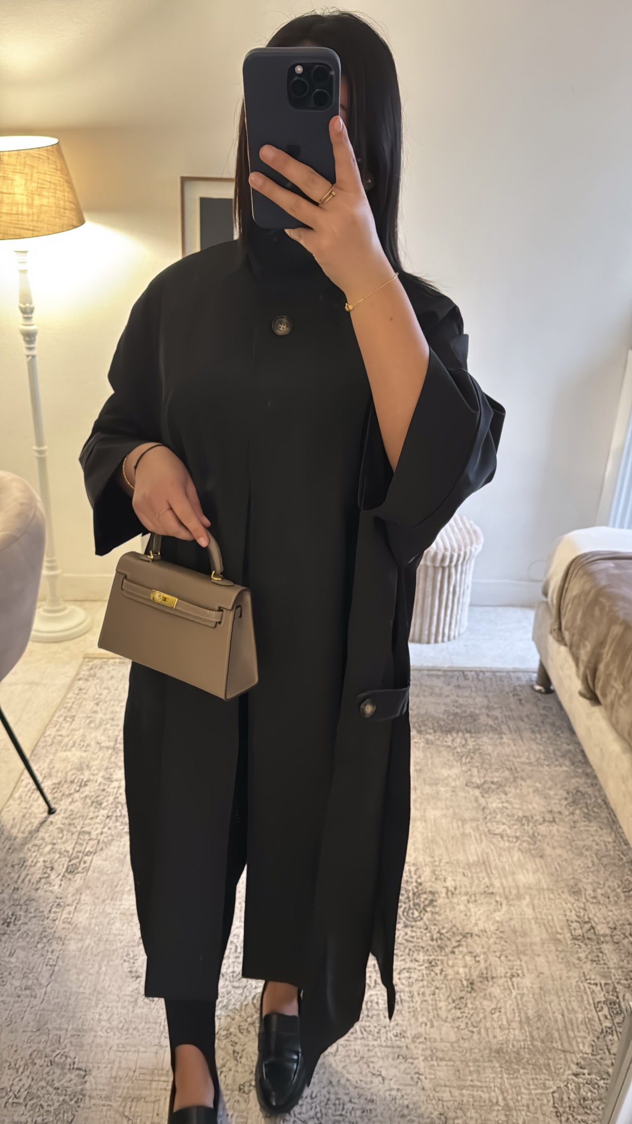 TRENCH ASYMÉTRIQUE NOIR