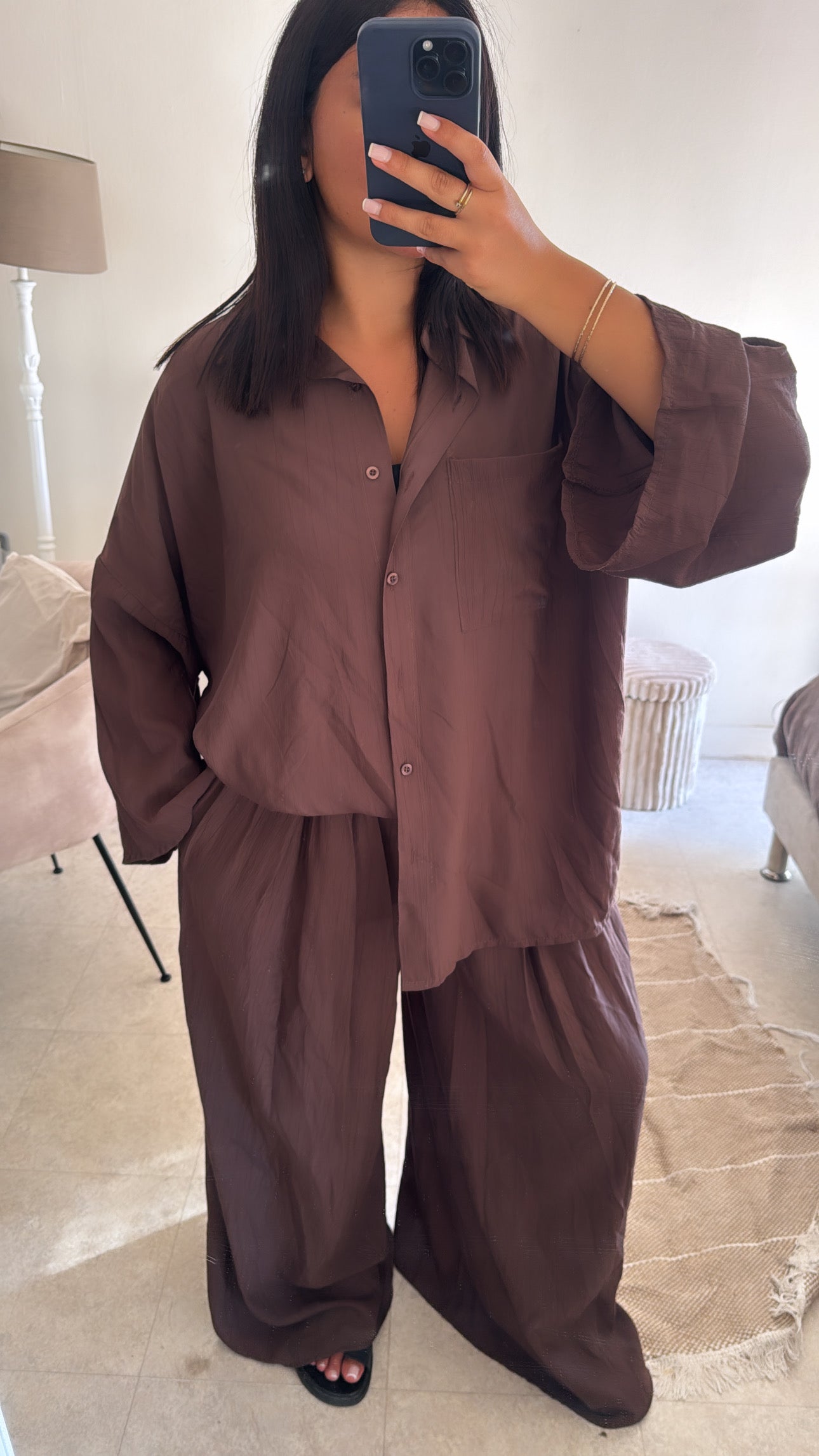 ENSEMBLE FLUIDE MARRON