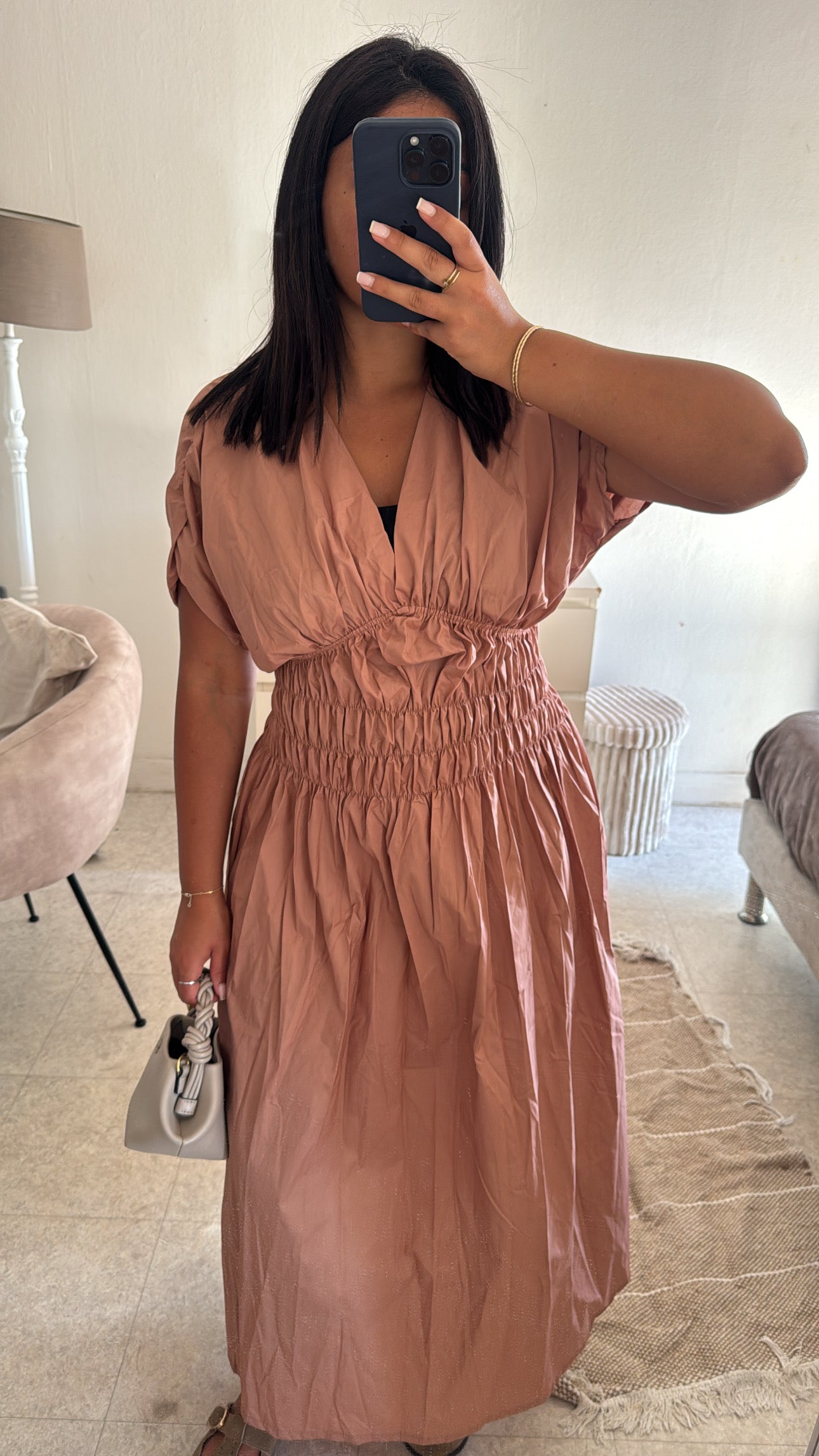 ROBE POPELINE SAUMON