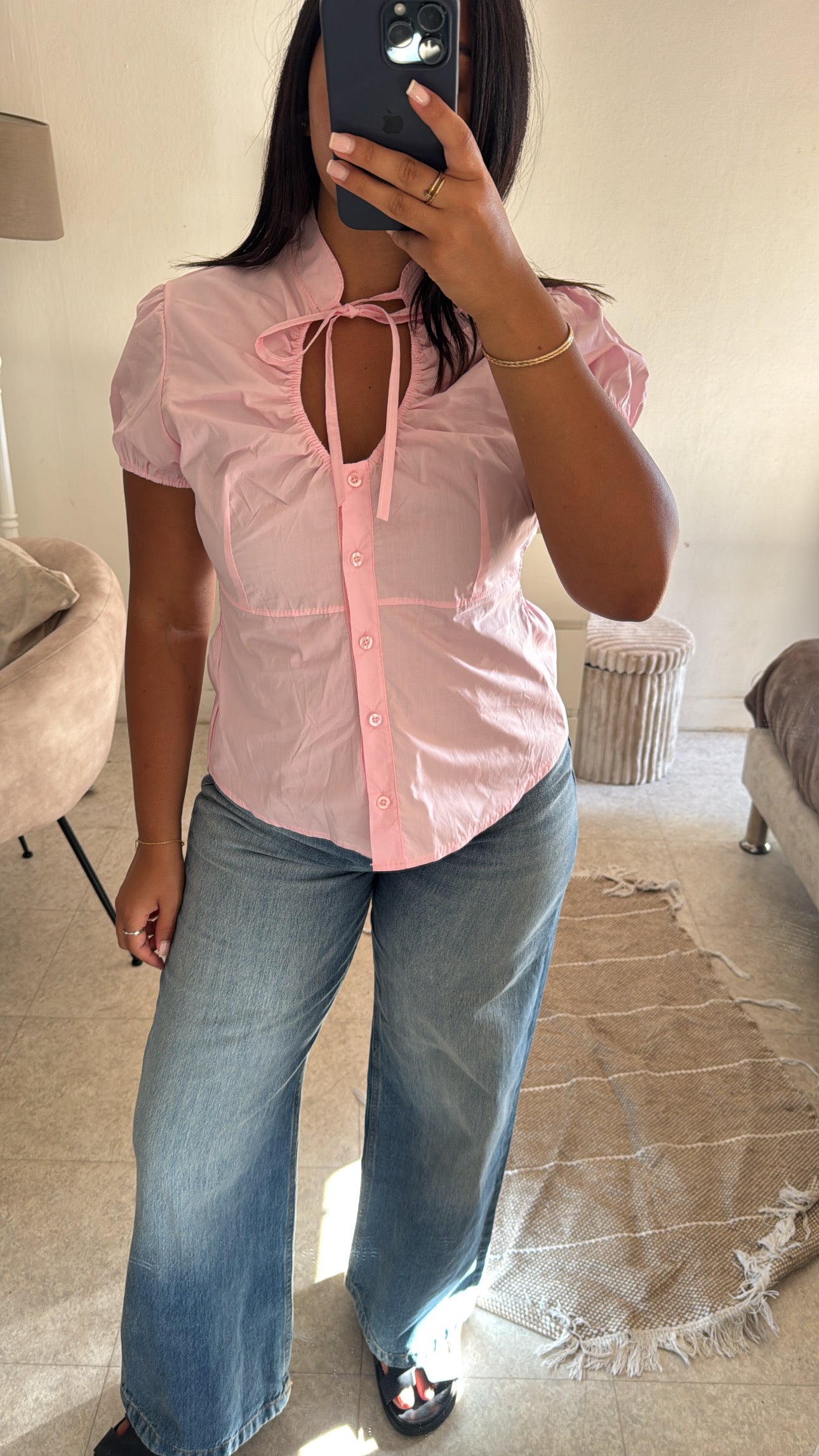 HAUT POPELINE INSPI ZARA ROSE