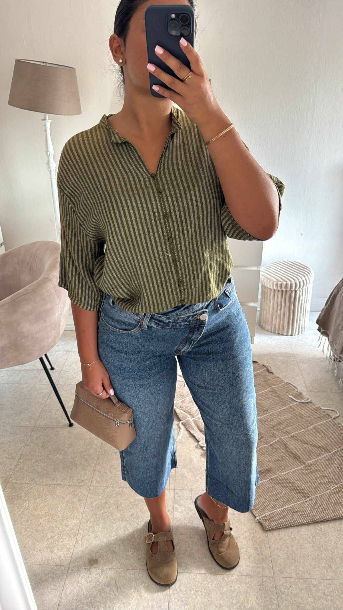 CHEMISE EN LIN RAYÉE BELDI