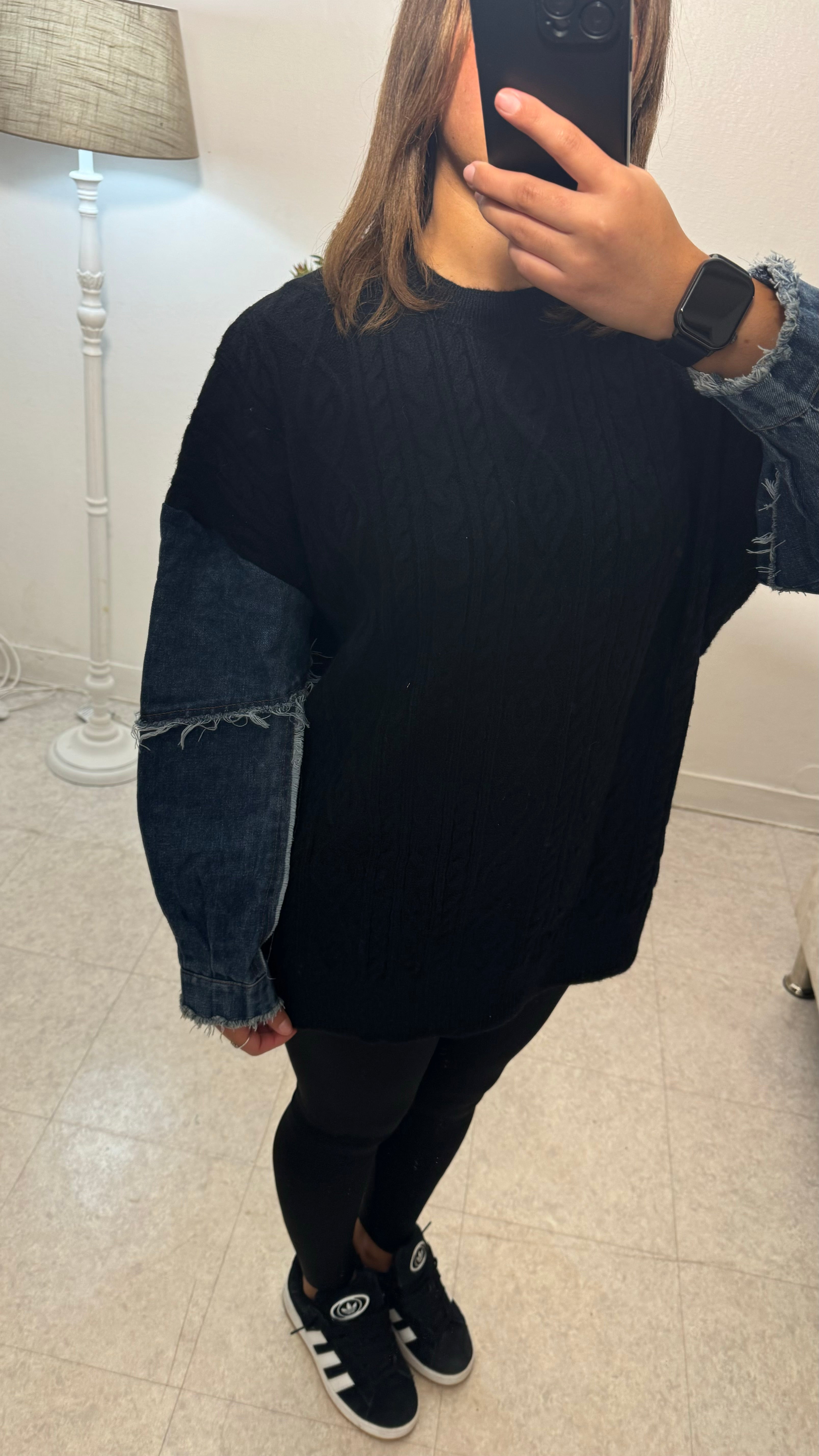 PULL BI MATIÈRE NOIR