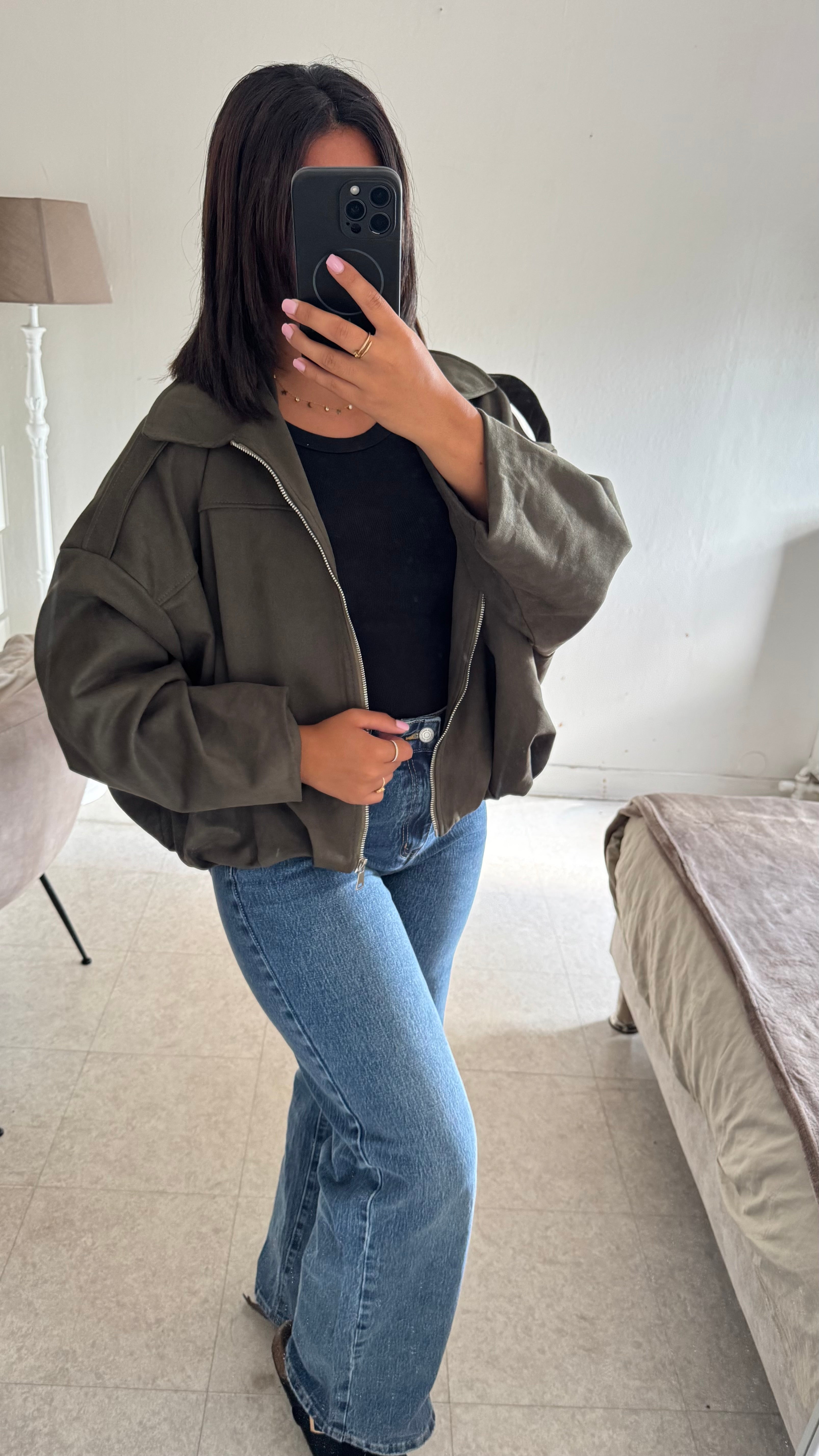 VESTE OVERSIZE KAKI