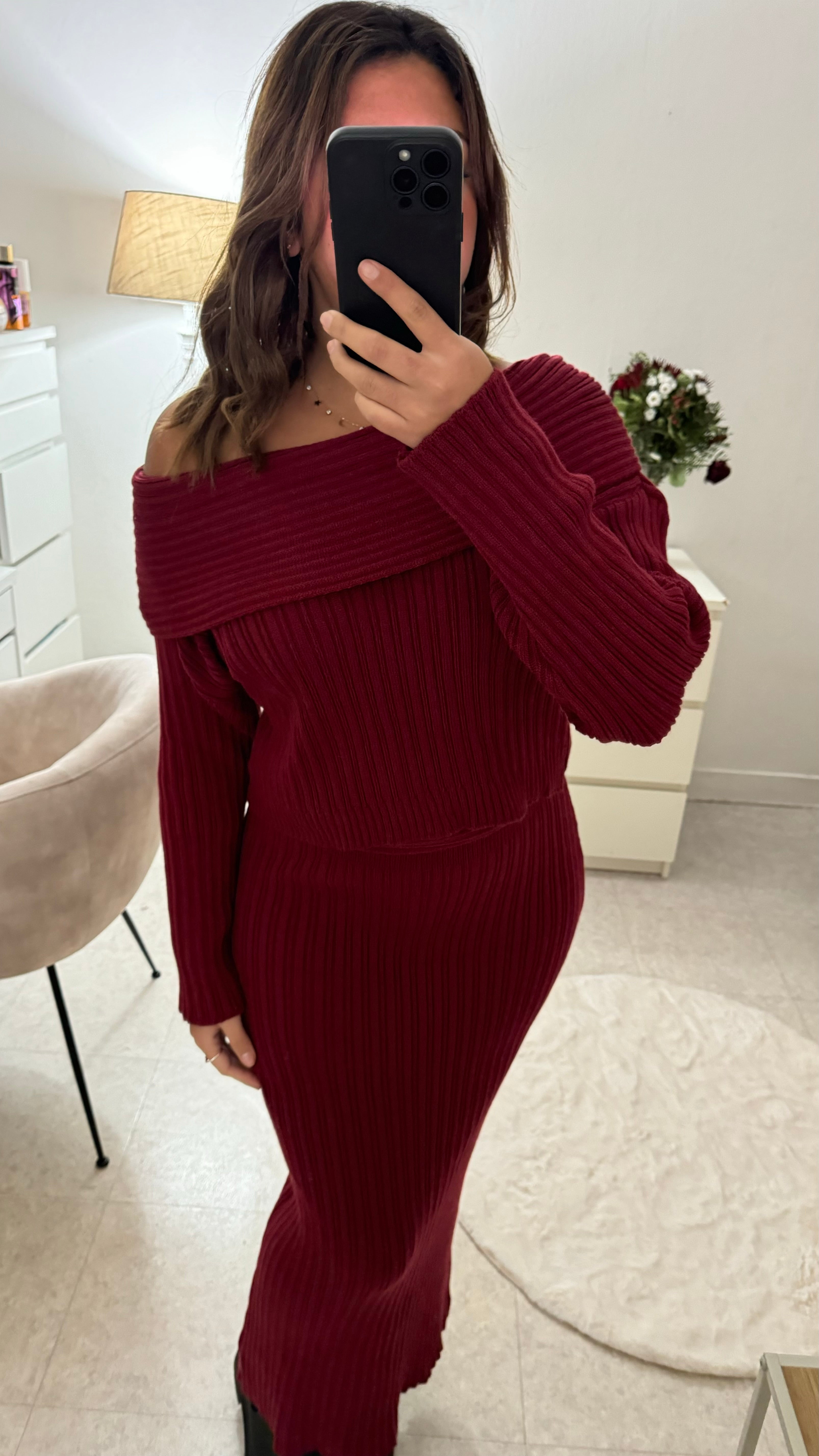 ENSEMBLE JUPE MEA BORDEAUX