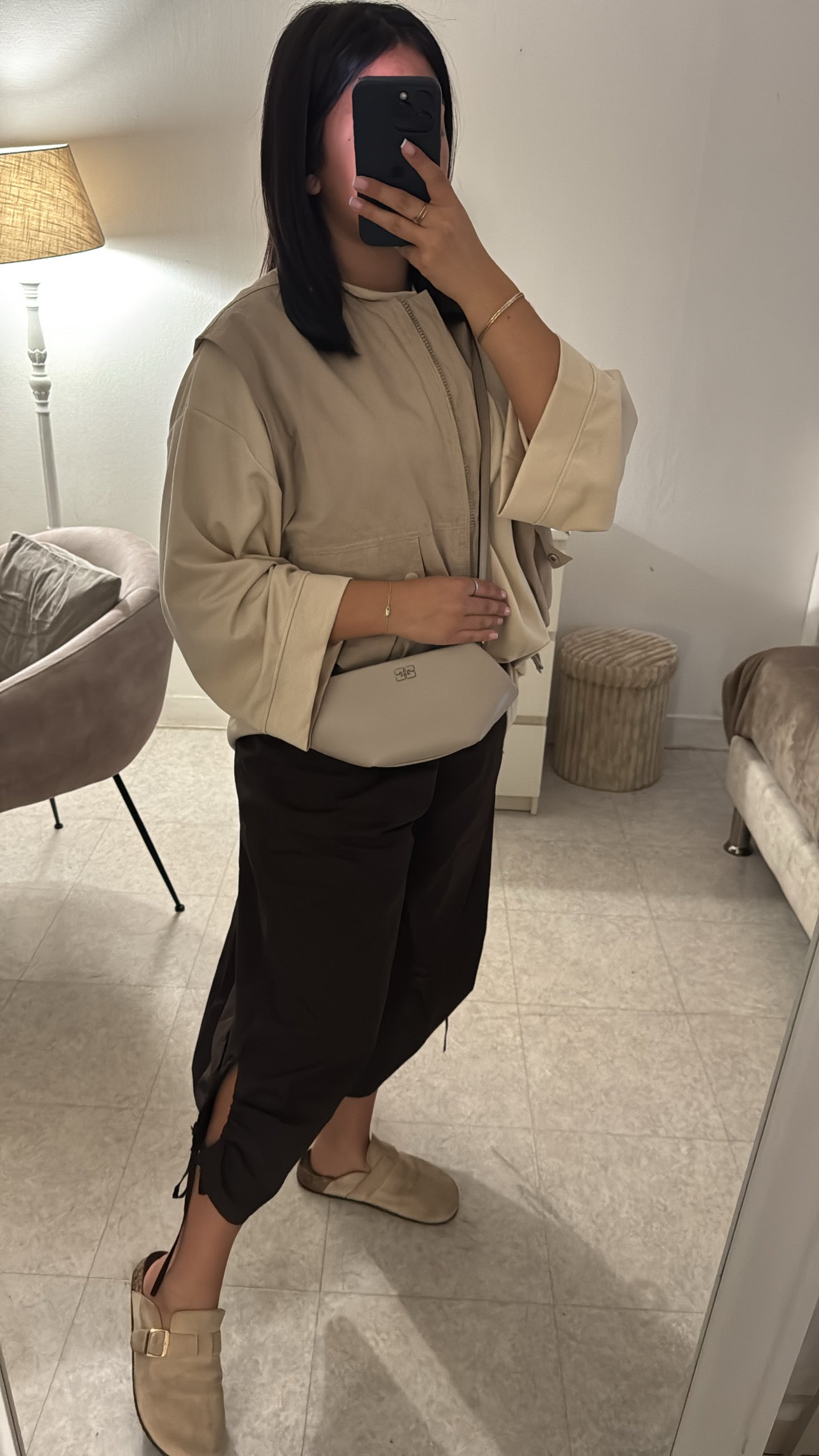 BERMUDA OVERSIZE DUPE ZARA MARRON