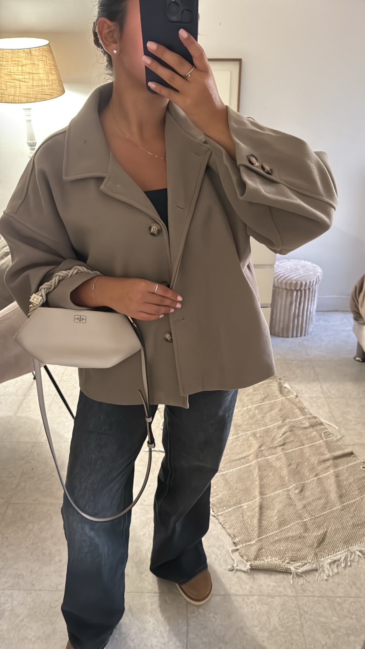 MANTEAU MURIELLE TAUPE