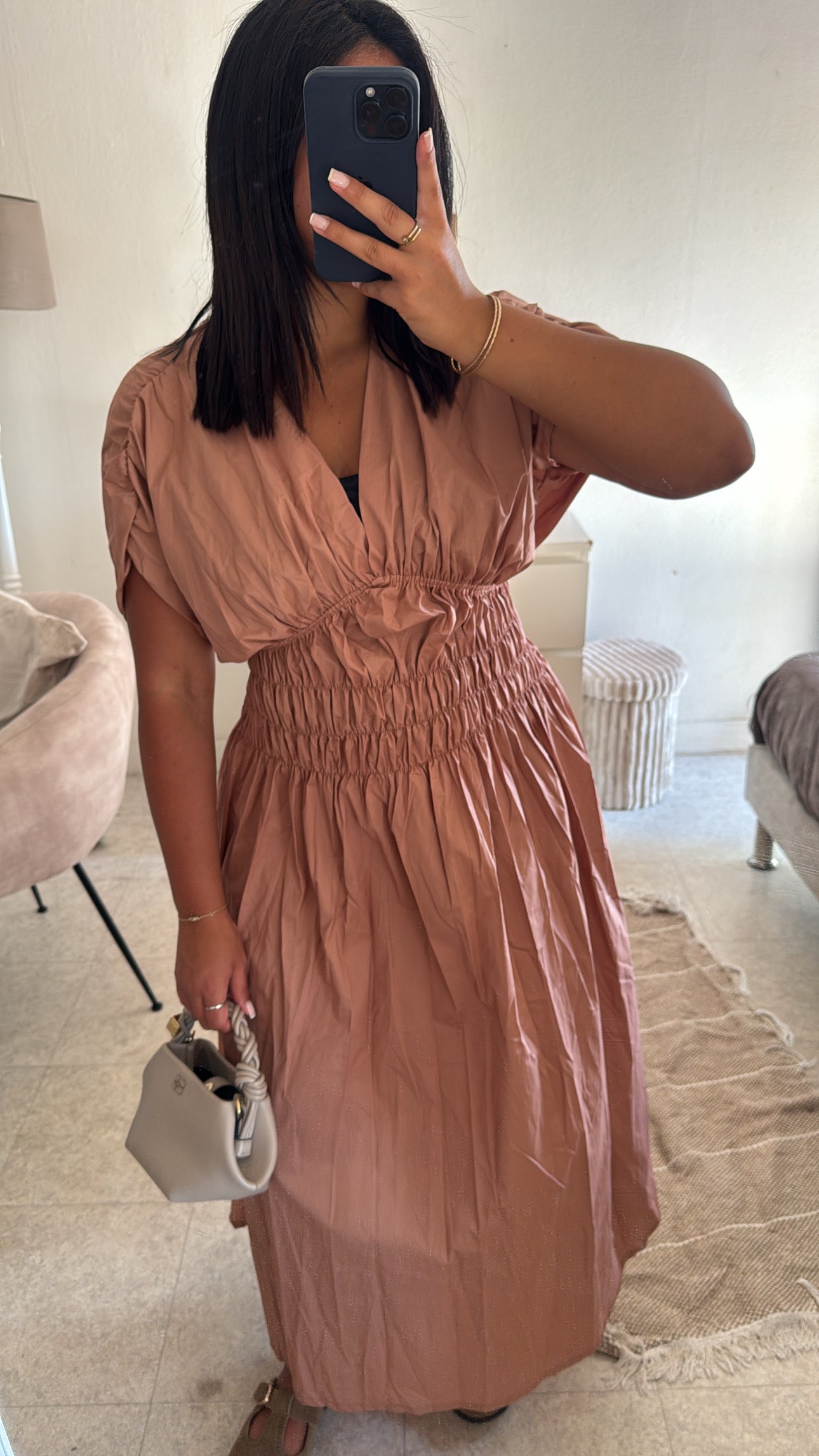 ROBE POPELINE SAUMON