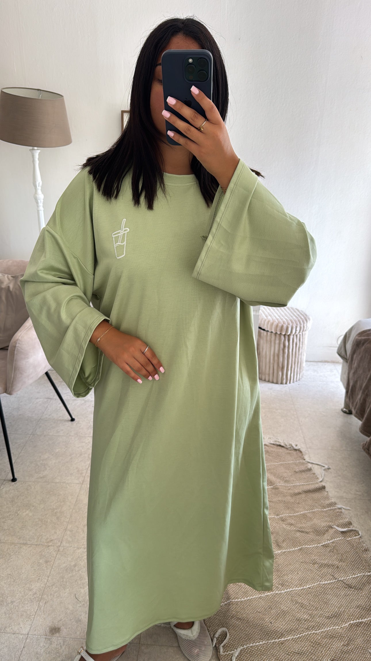 ROBE MATCHA VERT D’EAU