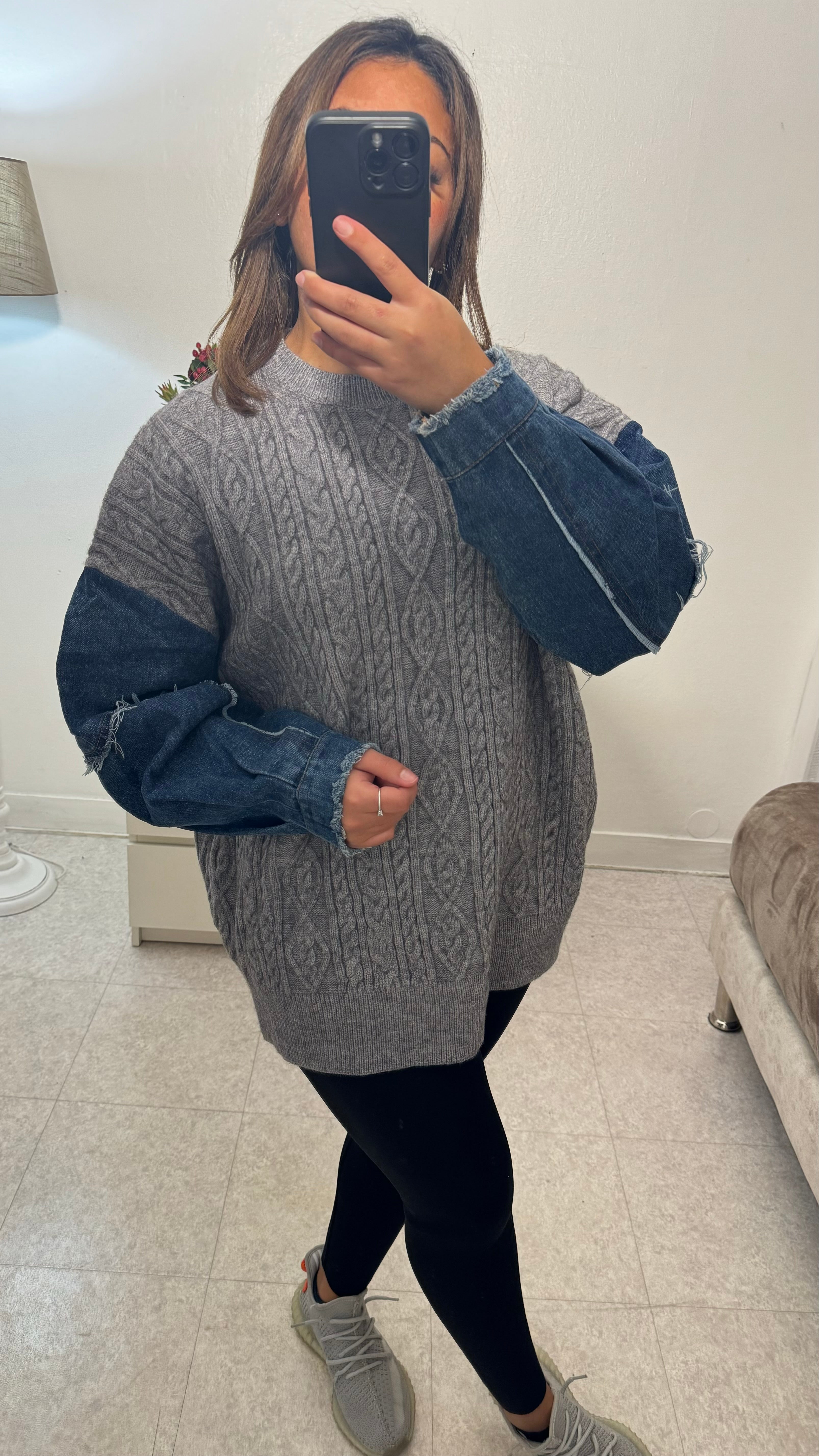 PULL BI MATIÈRE GRIS