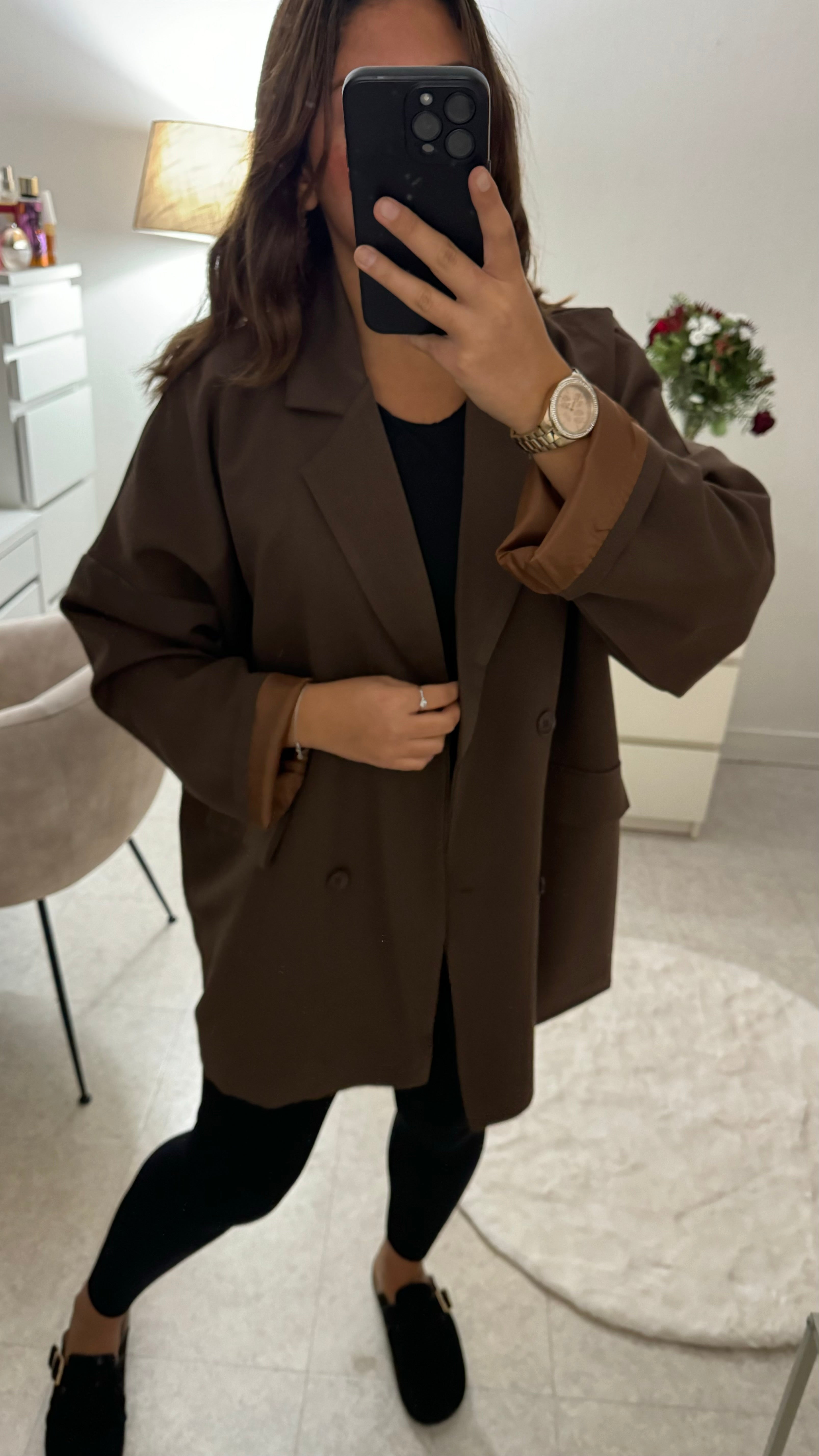 BLAZER SUPER OVERSIZE CHOCO