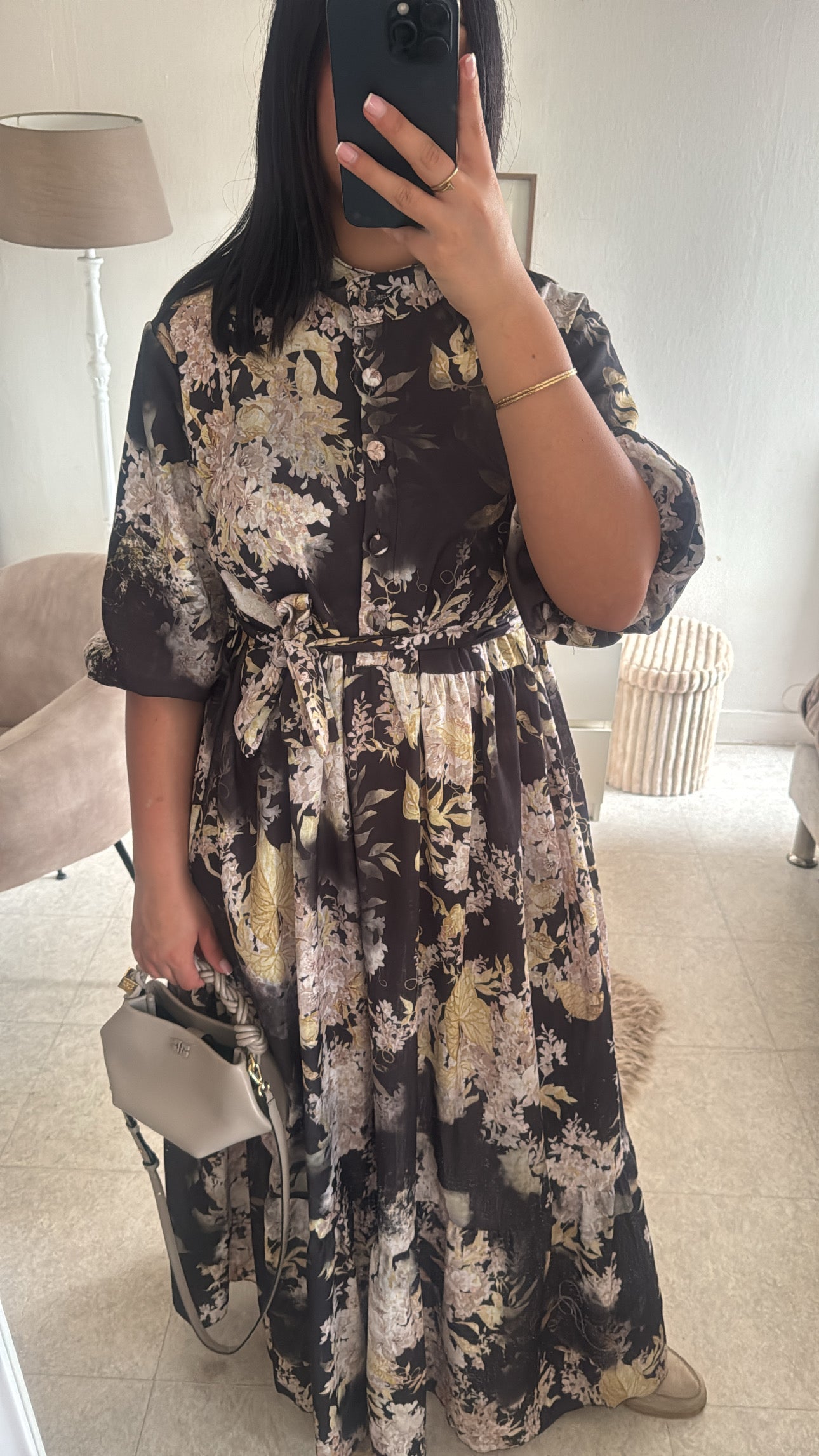 ROBE FLEURIE NOIRE