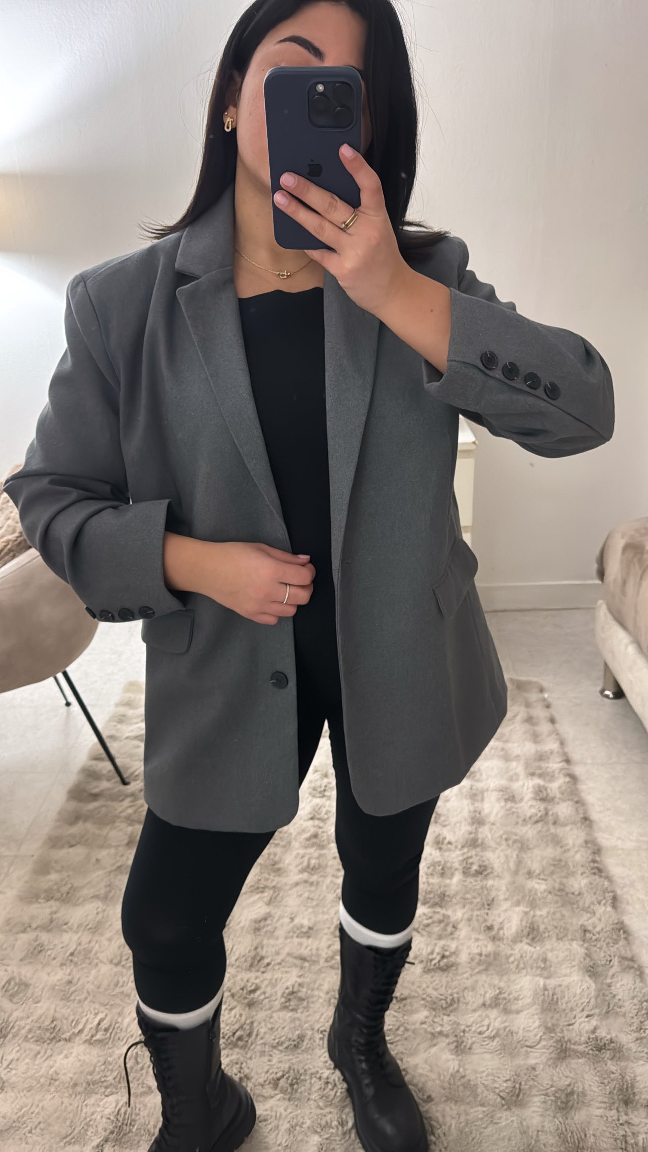 BLAZER OVERSIZE GRIS