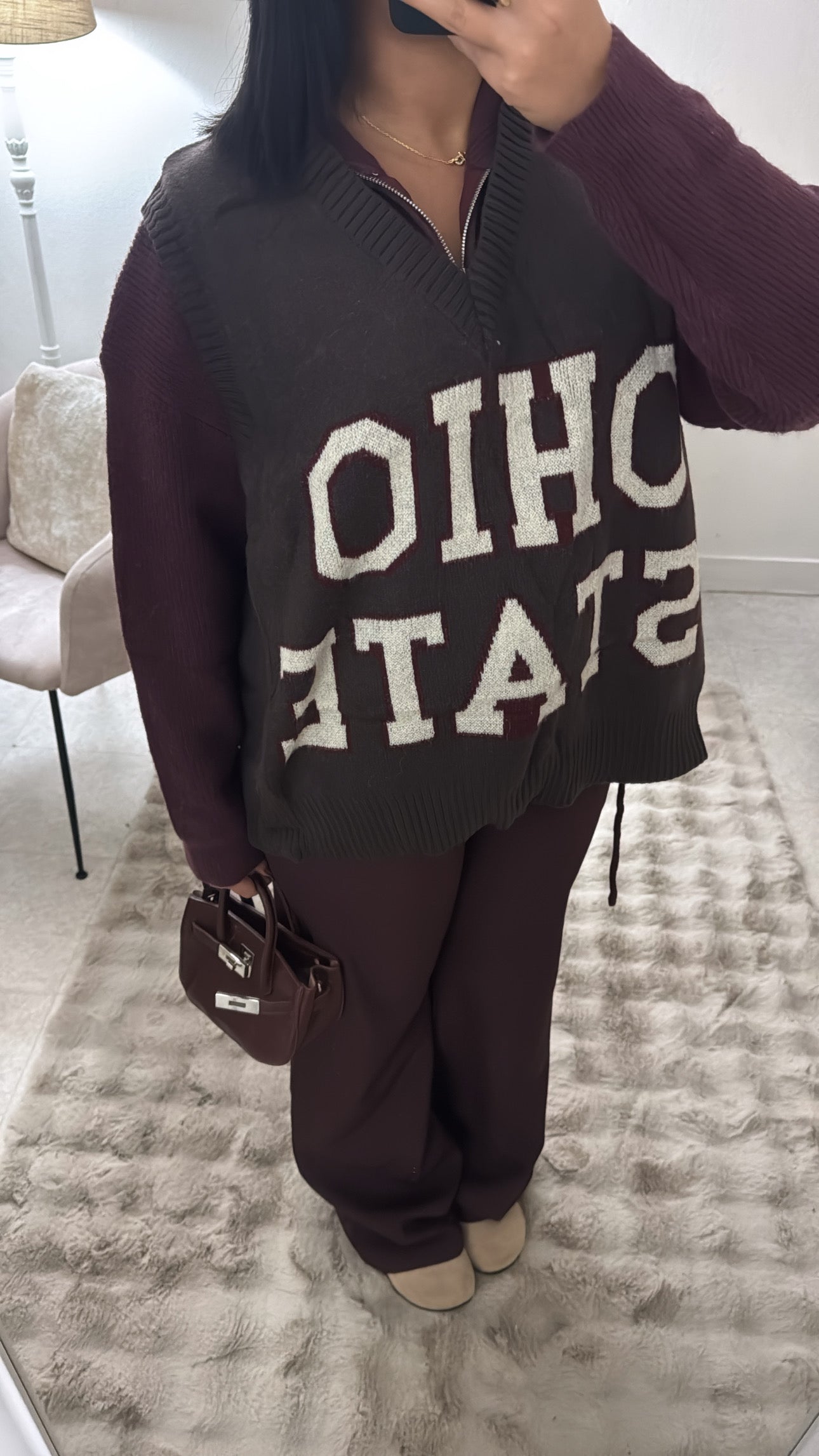 PULL SANS MANCHE CHOCO