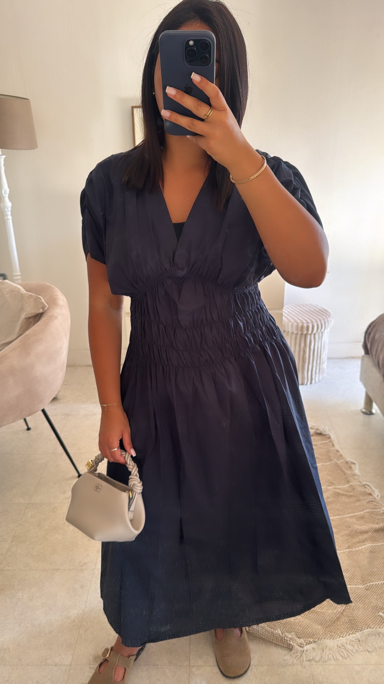 ROBE POPELINE MARINE