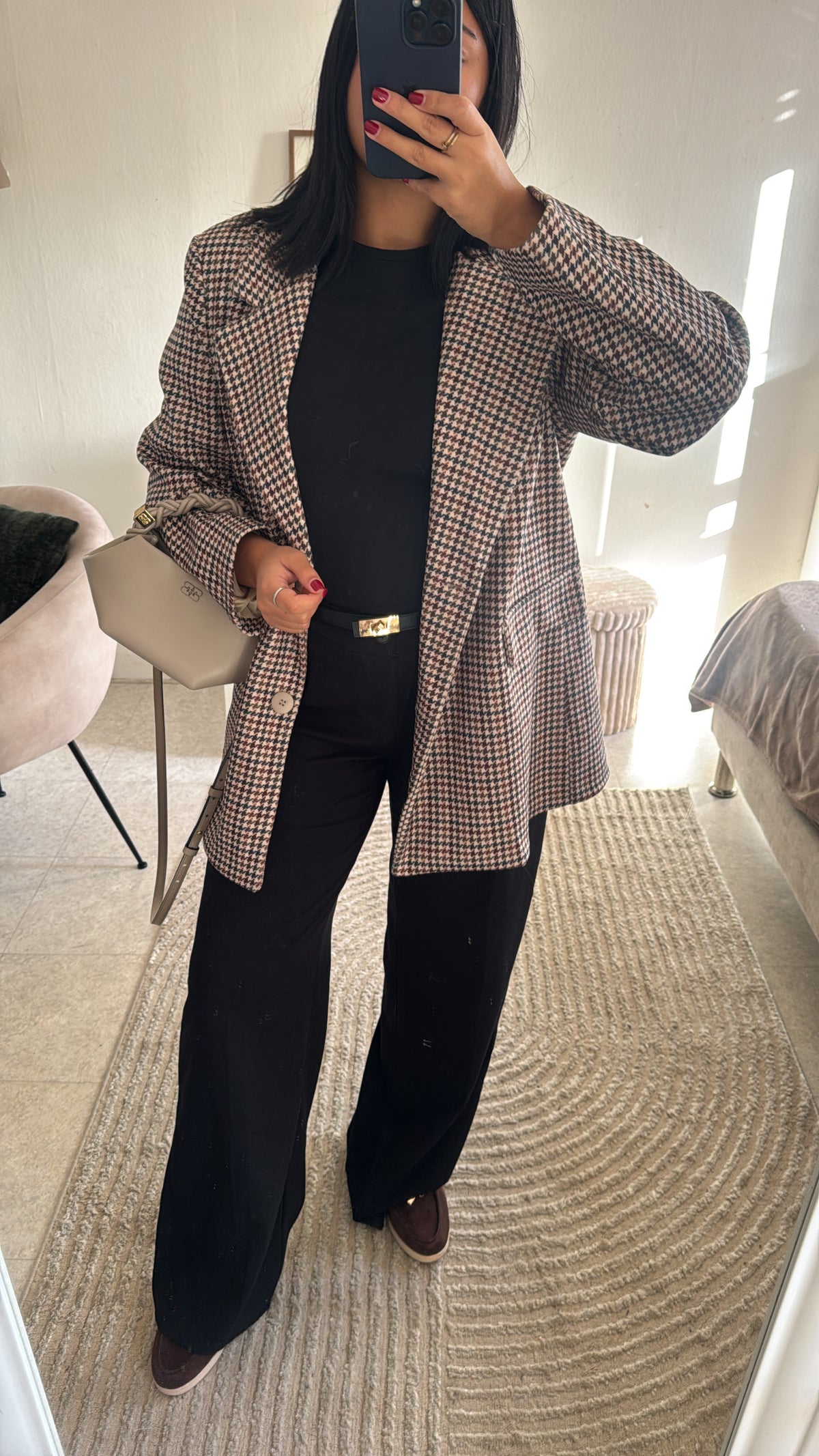 BLAZER CARREAUX OVERSIZE