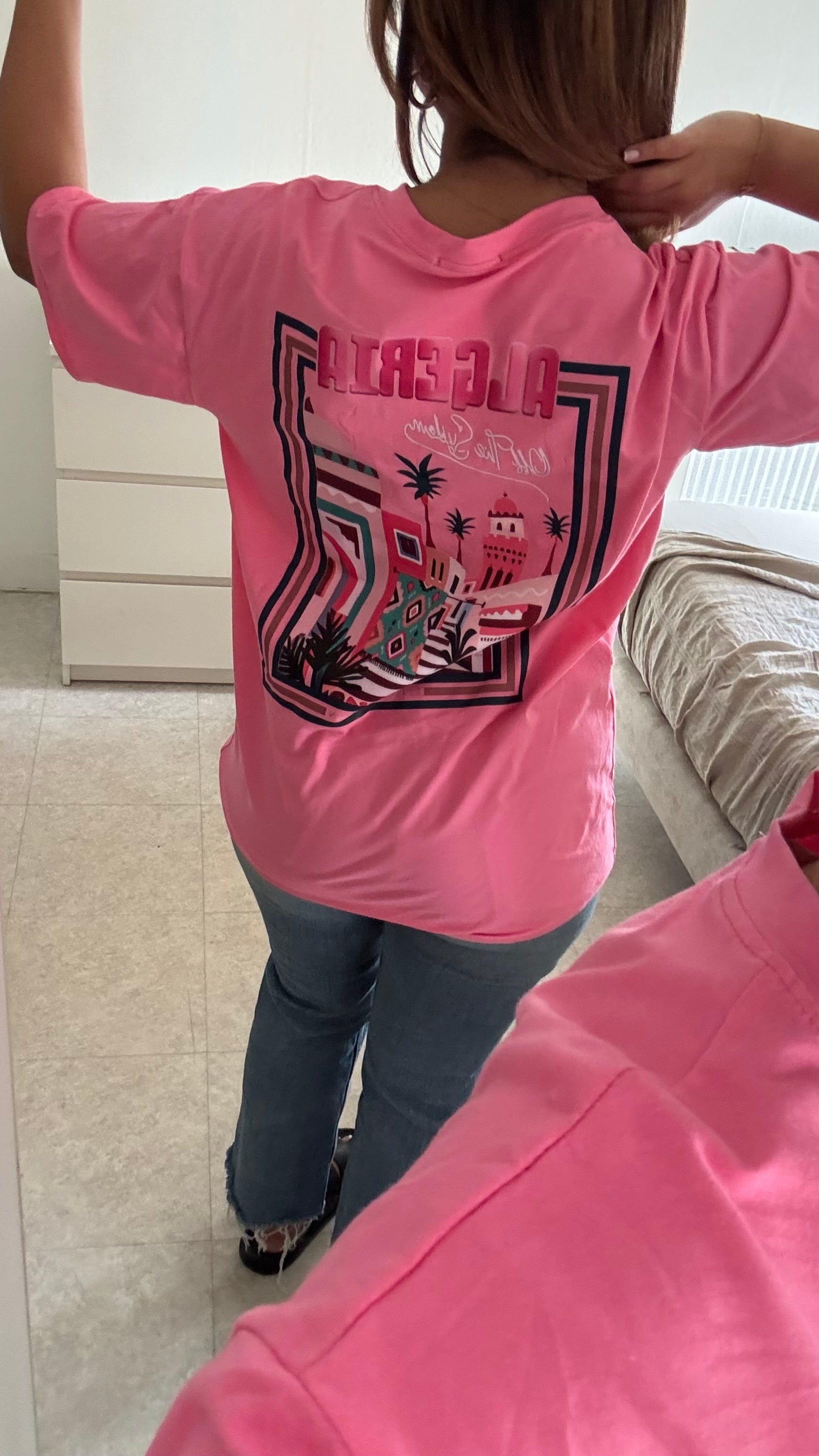 TEE-SHIRT ALGERIE ROSE