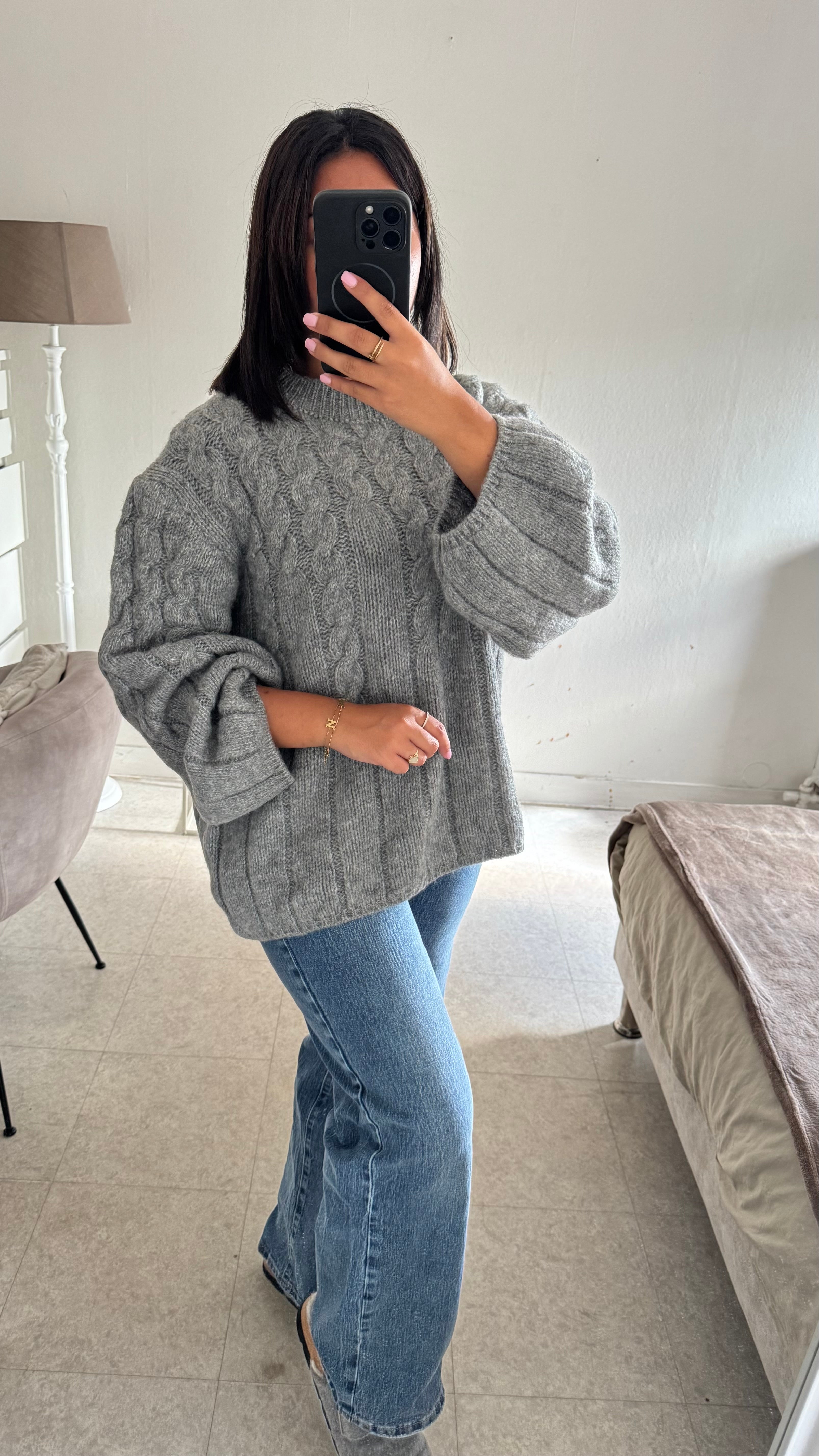 PULL MADIE GRIS