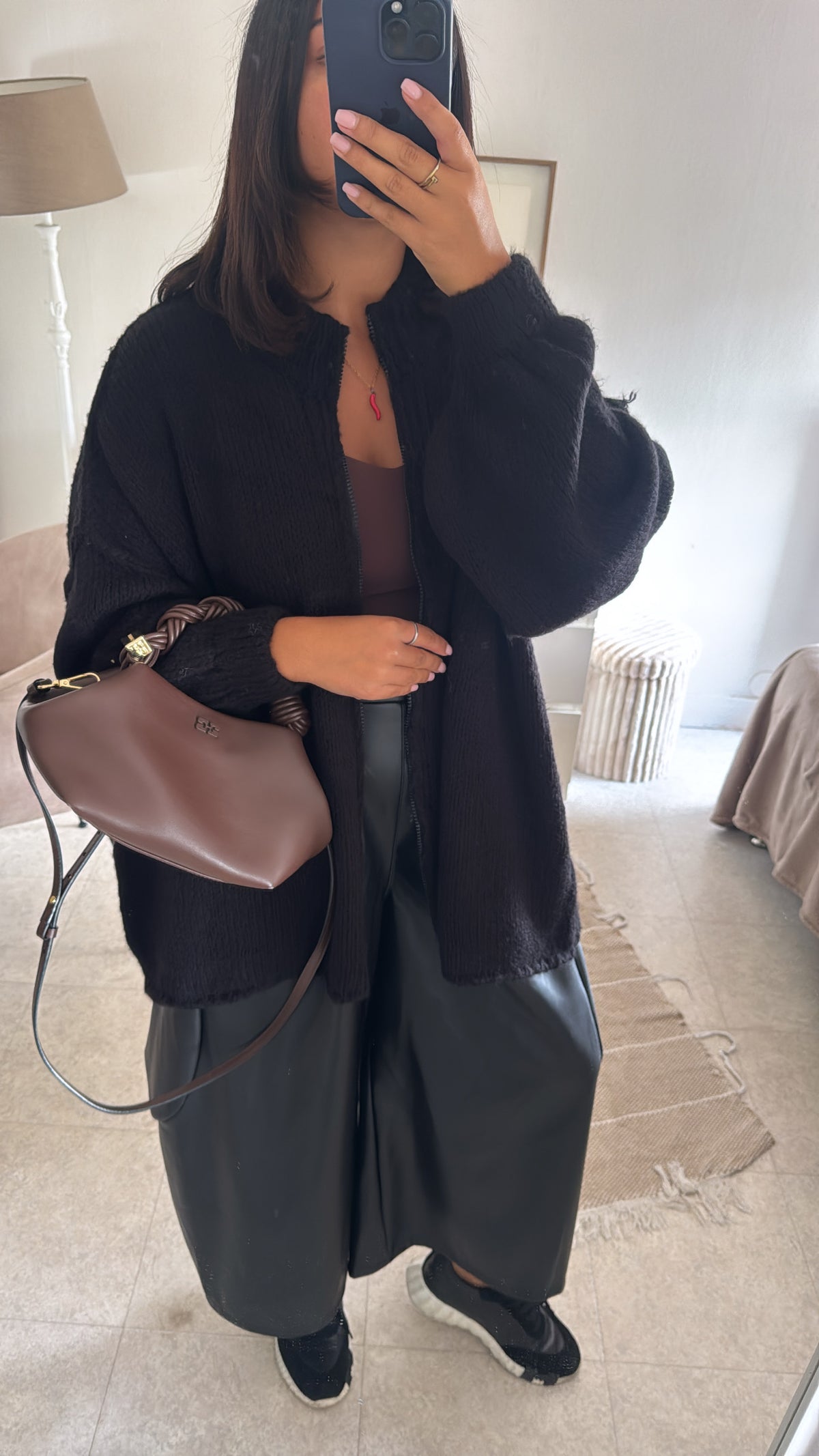 GILET LENA OVERSIZE NOIR