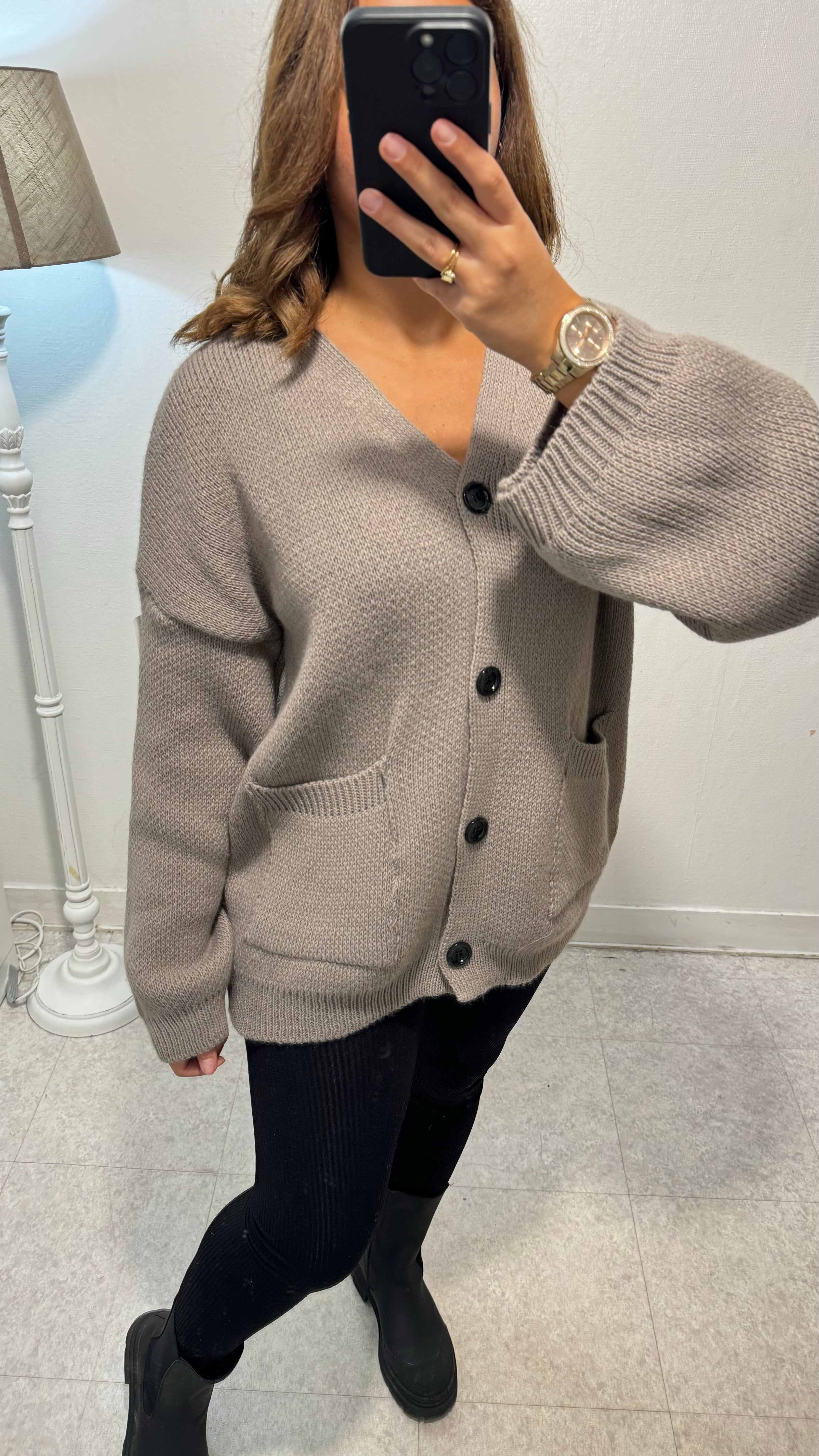 CARDIGAN ESMA TAUPE