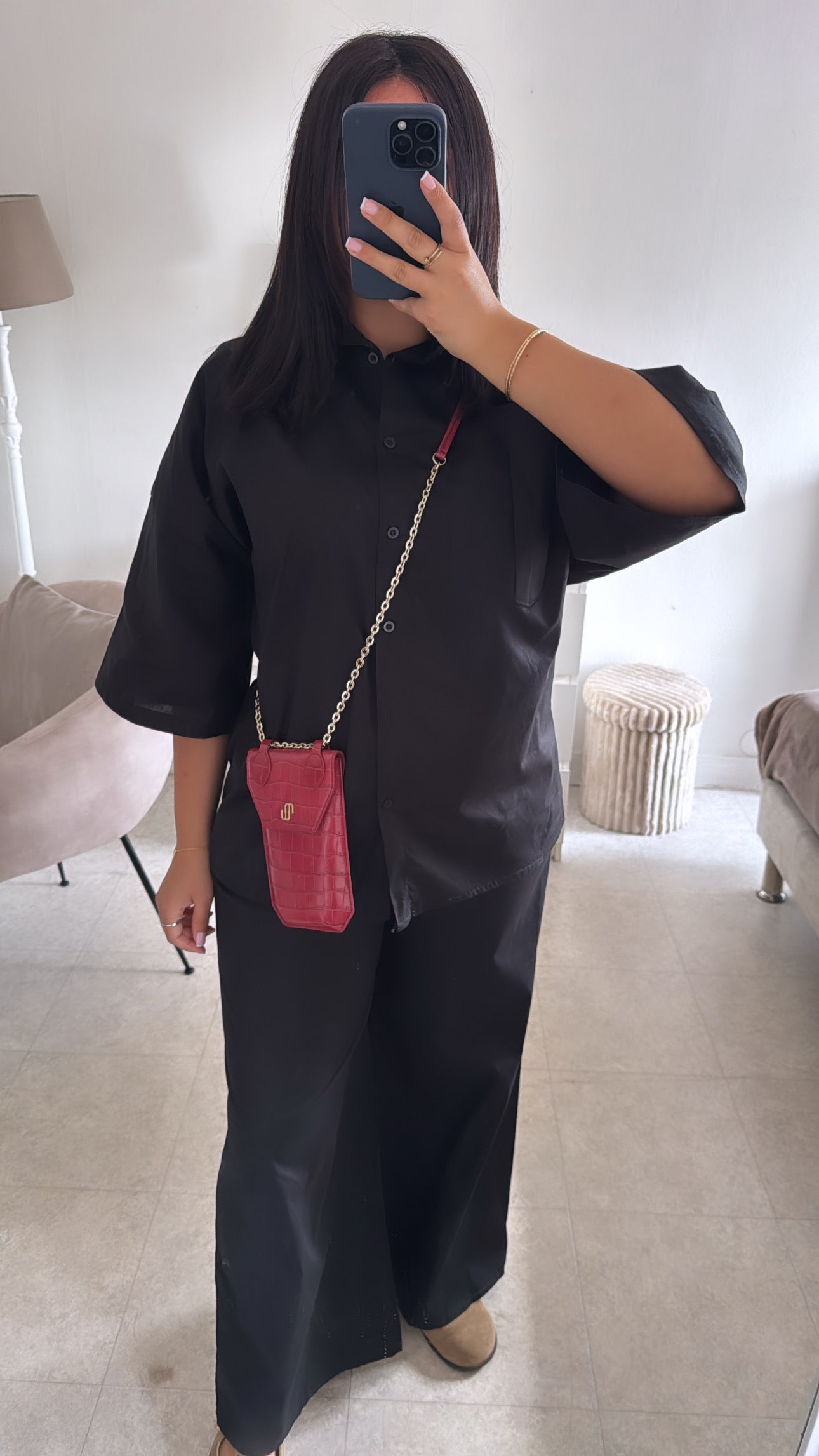 ENSEMBLE CHEMISE NOIR