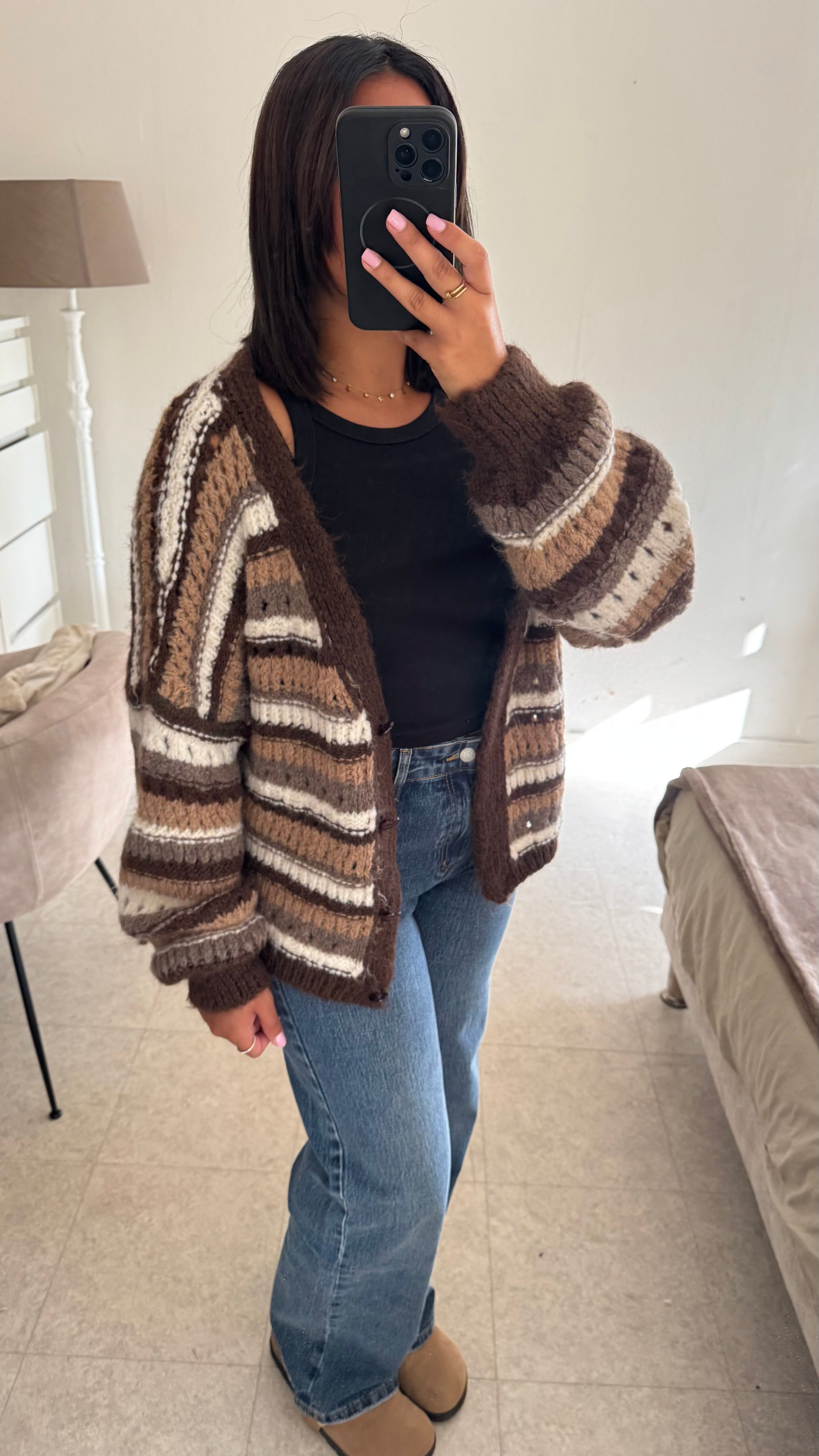 CARDIGAN MARRON