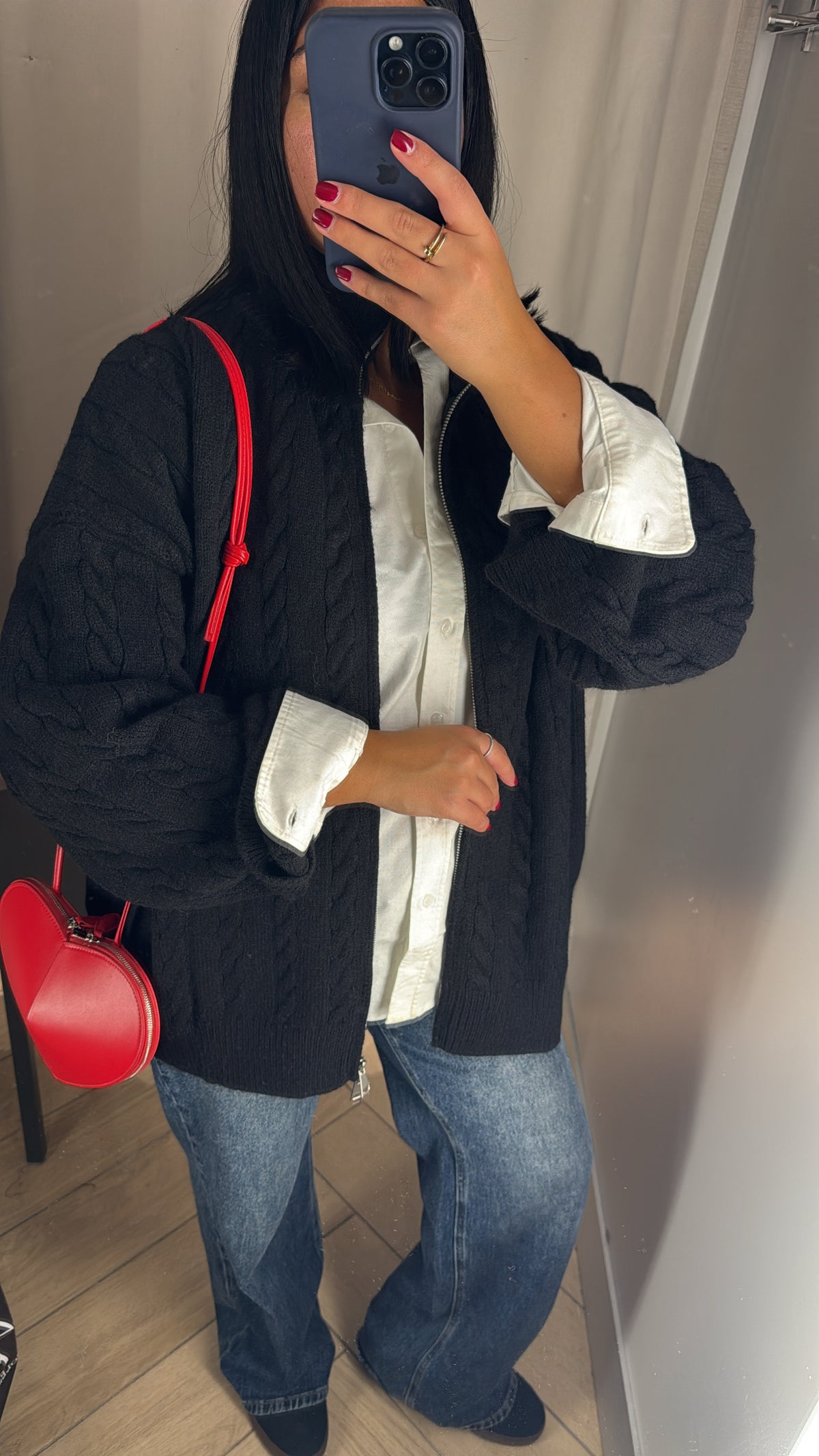 GILET TRICOT NOIR