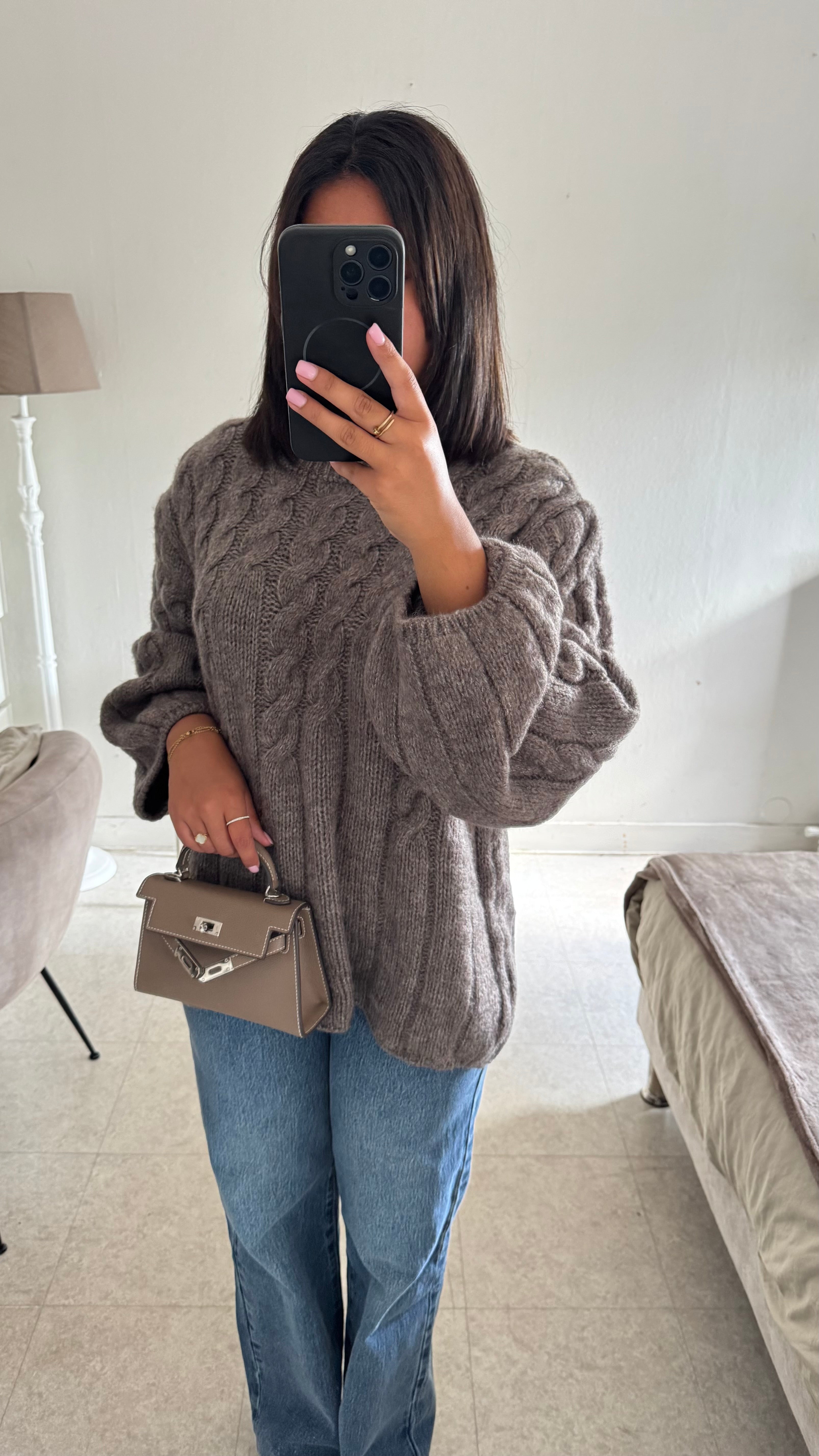 PULL MADIE TAUPE