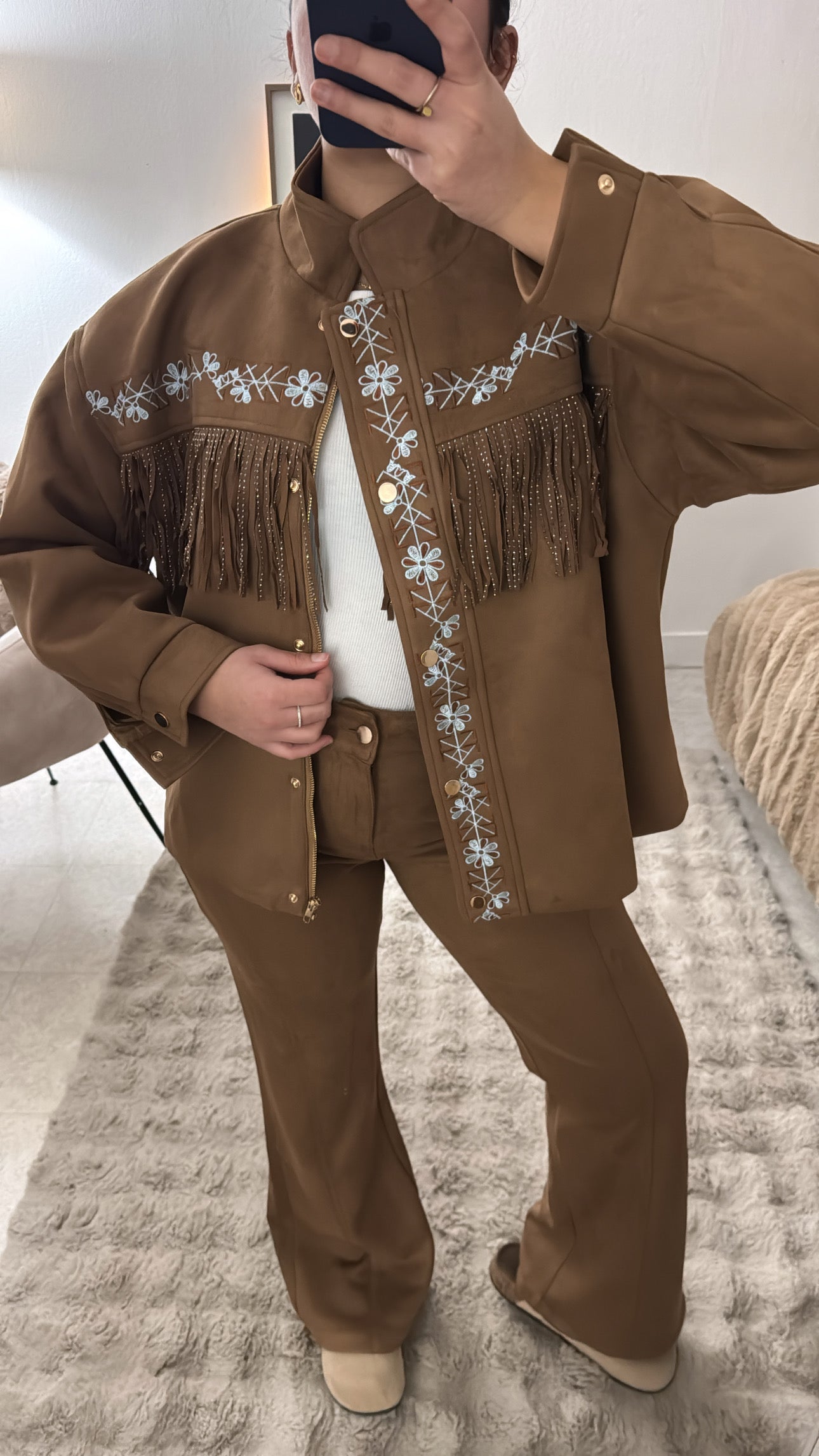 ENSEMBLE IPI VESTE + PANTALON CAMEL