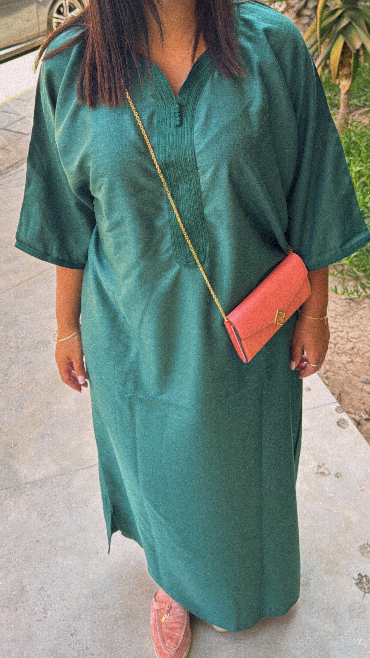 GANDOURA BELDI EN LIN VERTE