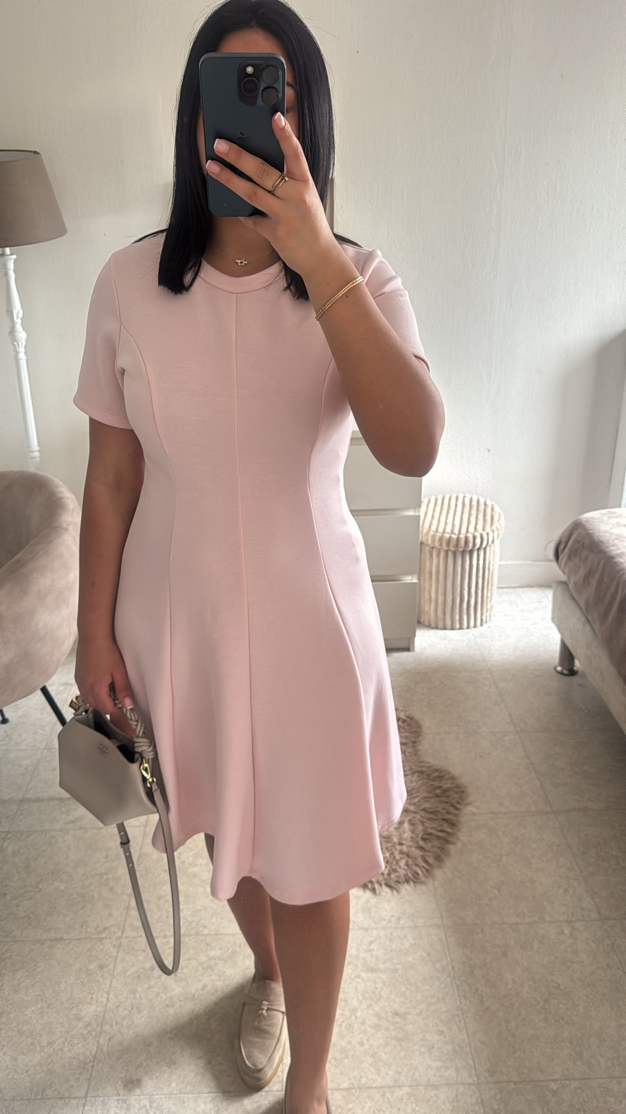 ROBE VOLANT ROSE