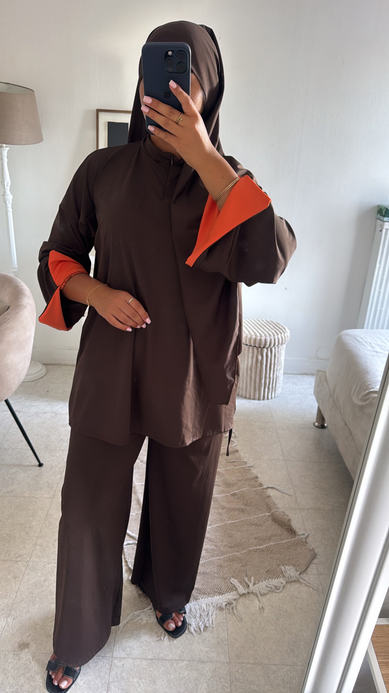 BURKINI 3 PIÈCES BI COLOR MARRON