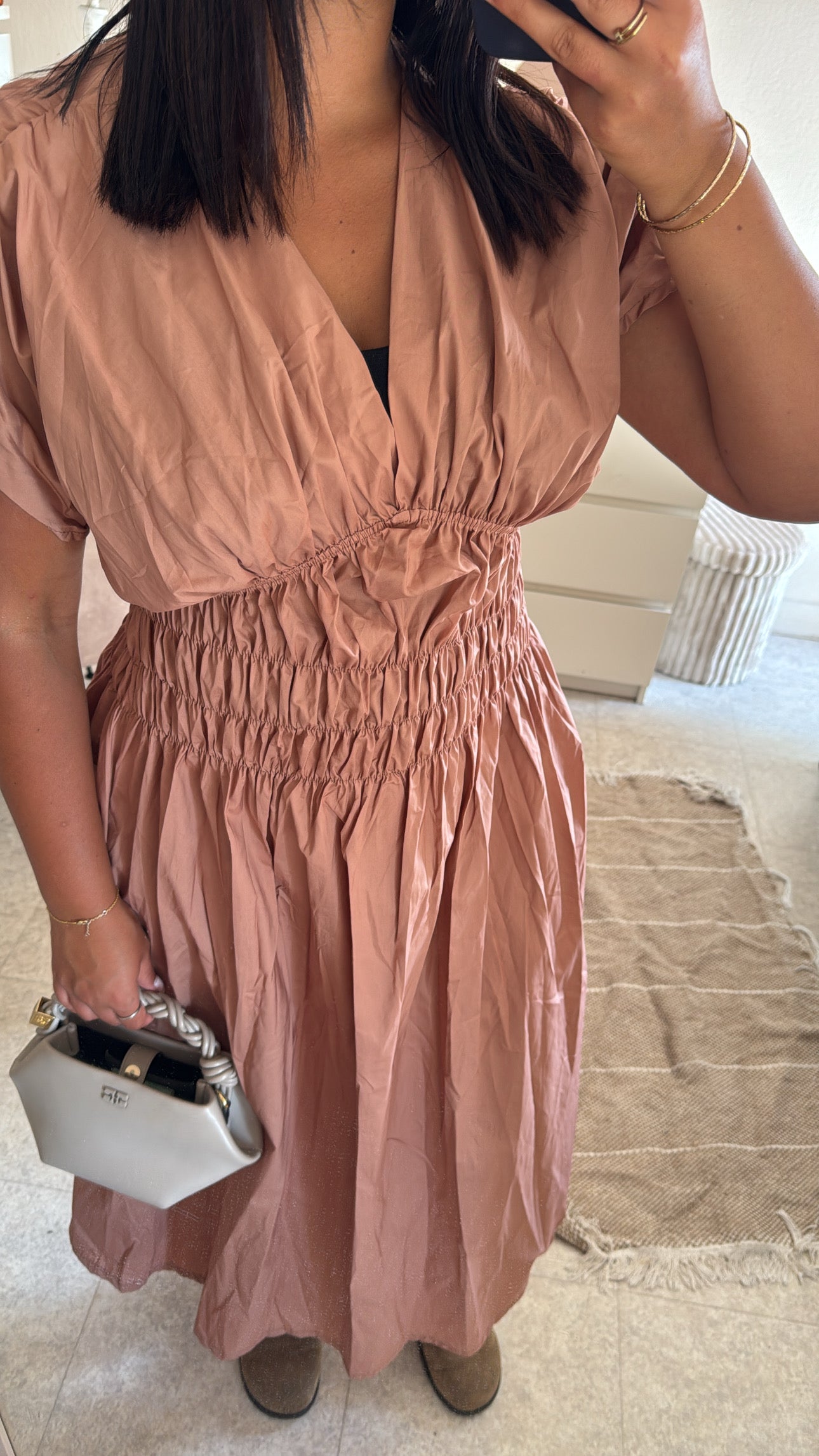 ROBE POPELINE SAUMON