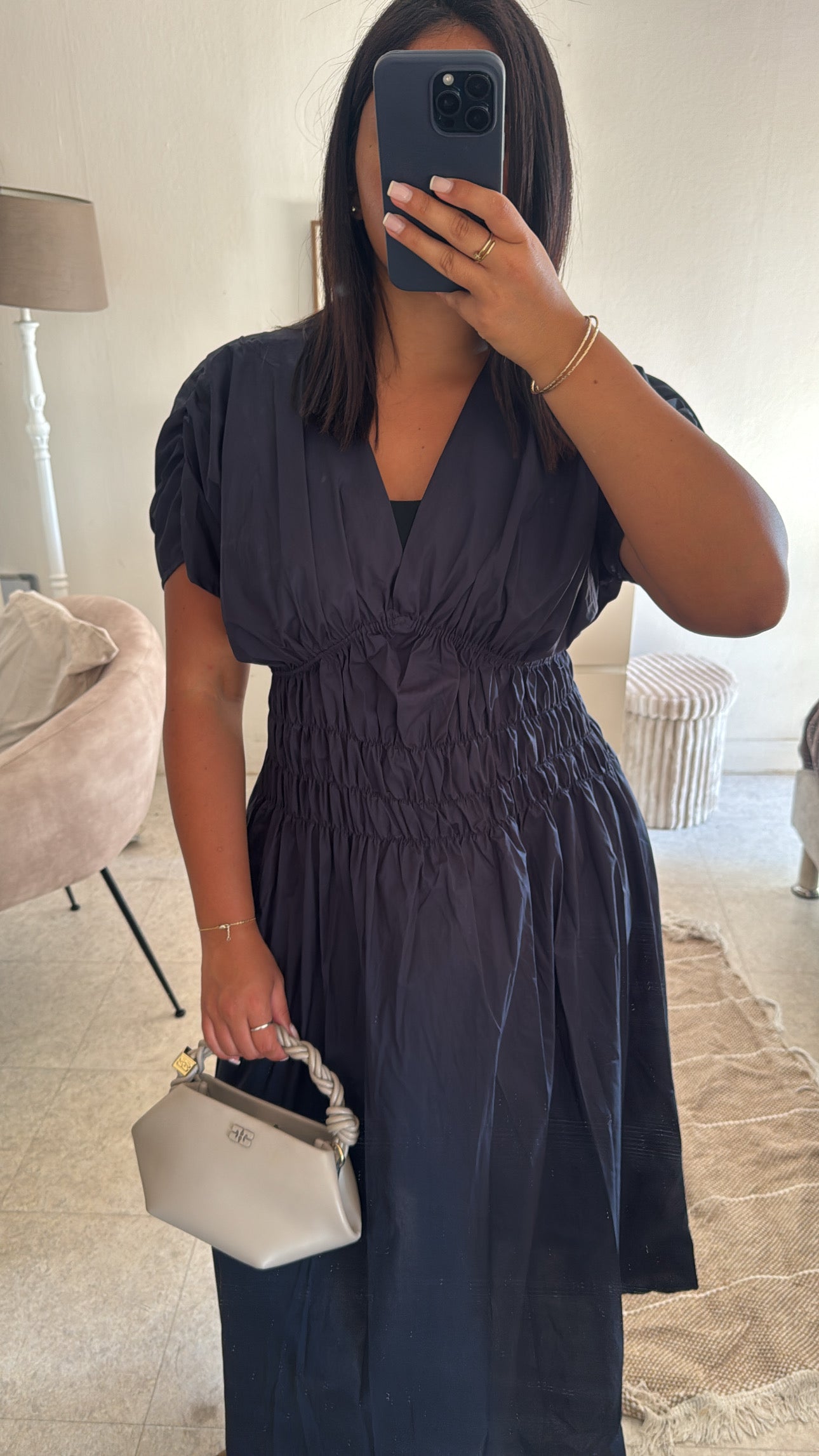 ROBE POPELINE MARINE