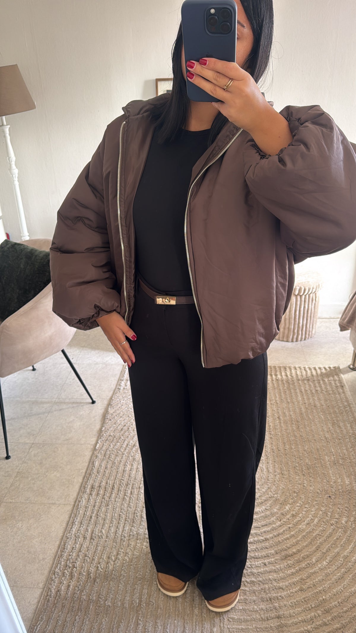 DOUDOUNE BOUFFIE MARRON