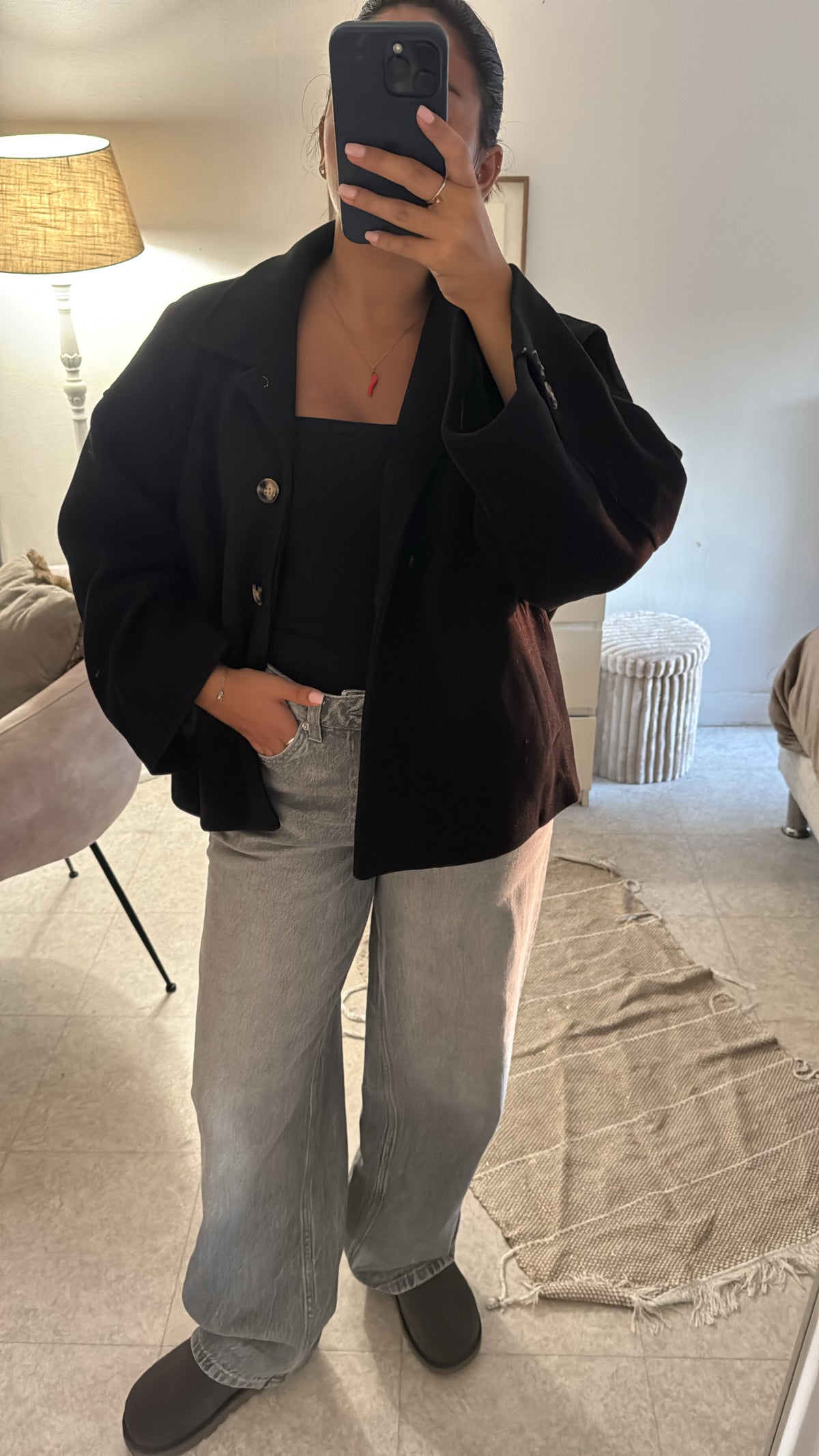 MANTEAU MURIELLE NOIR