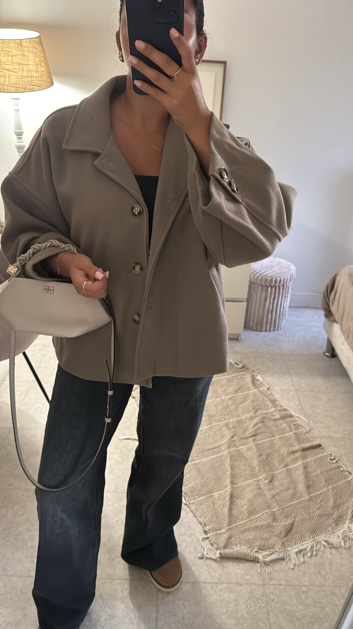MANTEAU MURIELLE TAUPE