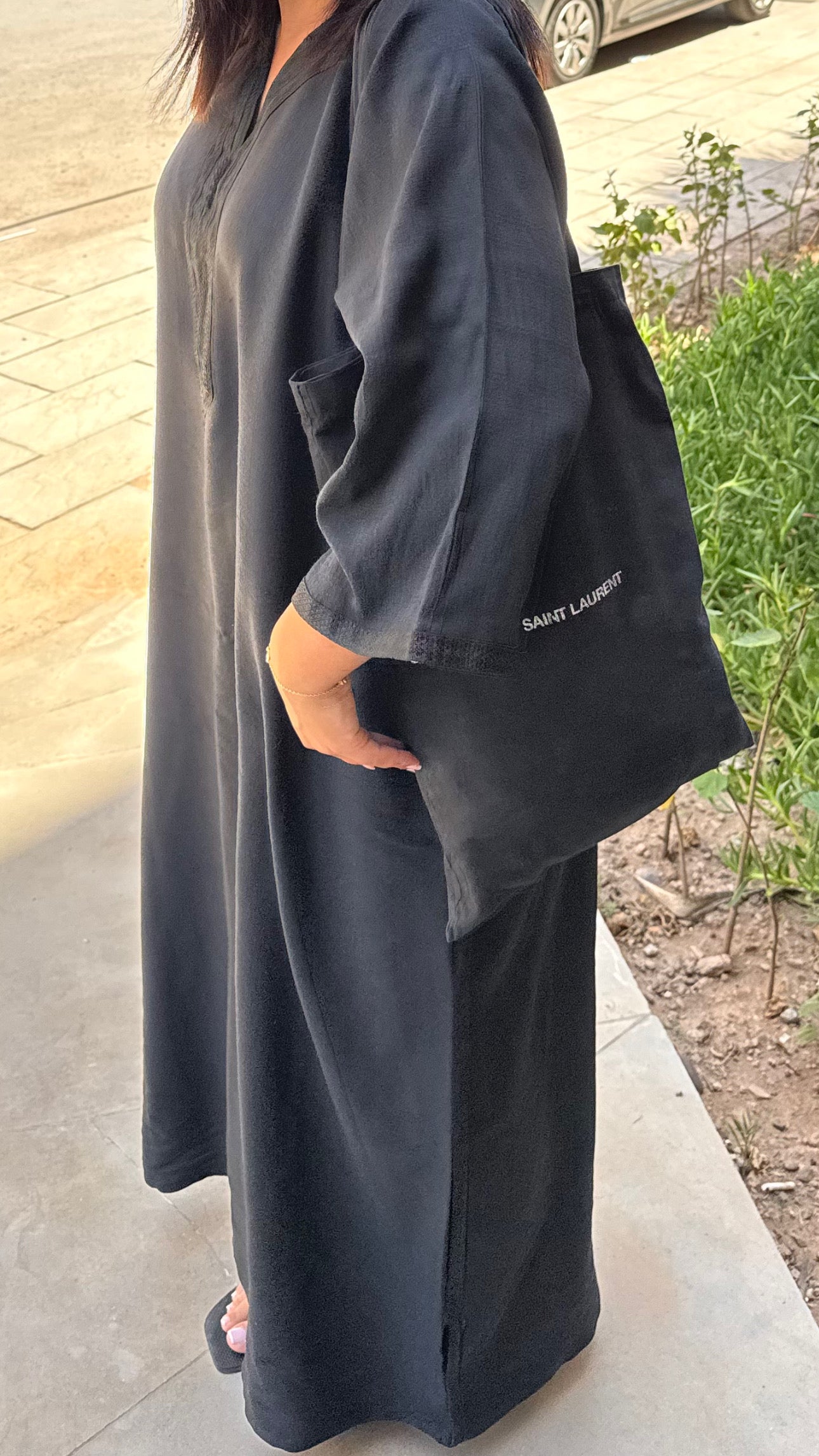 GANDOURA BELDI EN LIN NOIR